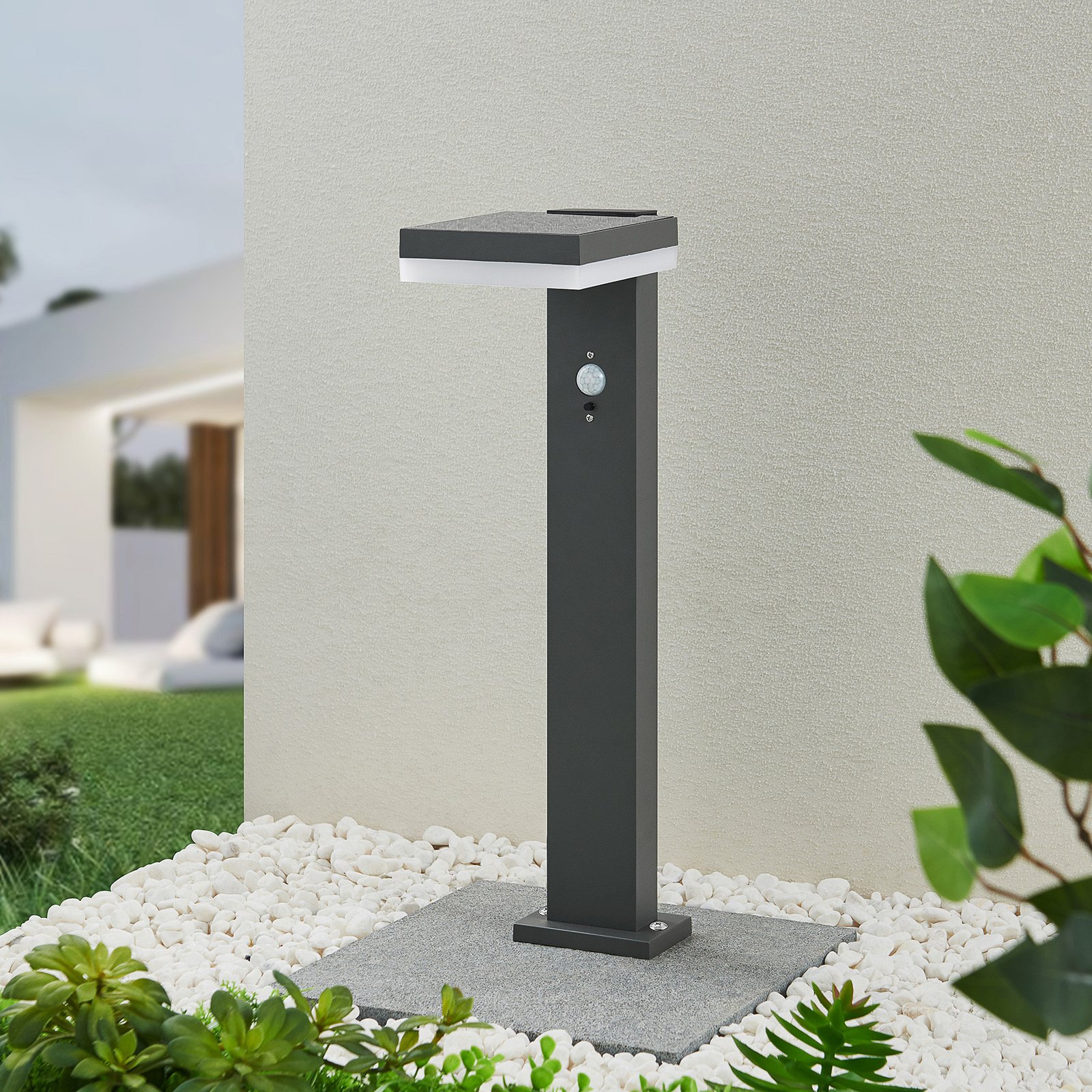 Laira Solarzelle Gartenleuchte w/Sensor Anthracite - Lindby