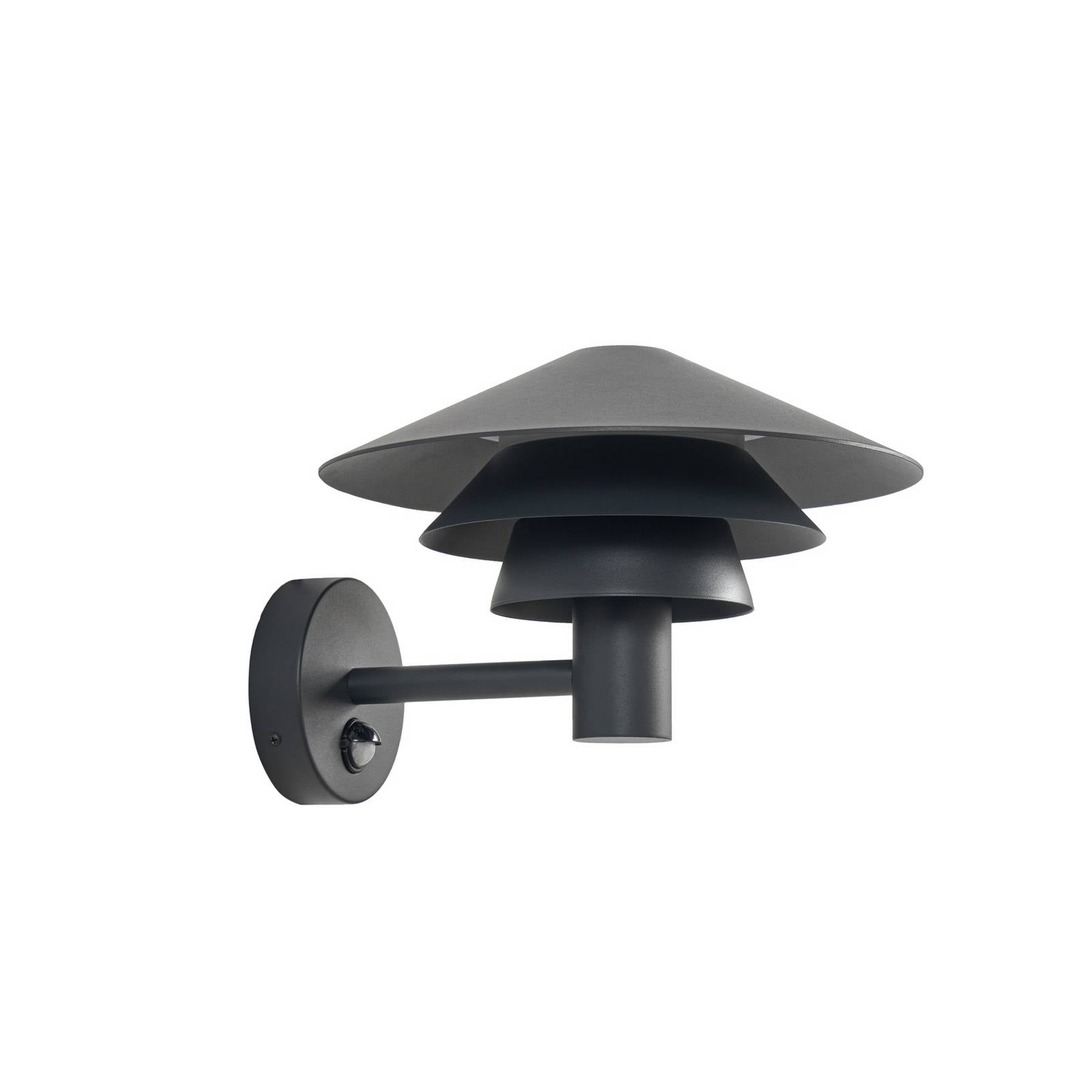 Lucande LED-Außenwandleuchte Montaro, anthrazit, IP54 Sensor