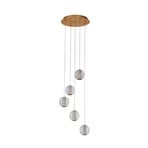 Ismenia 5 LED Függőlámpa Sárgaréz - Lucande