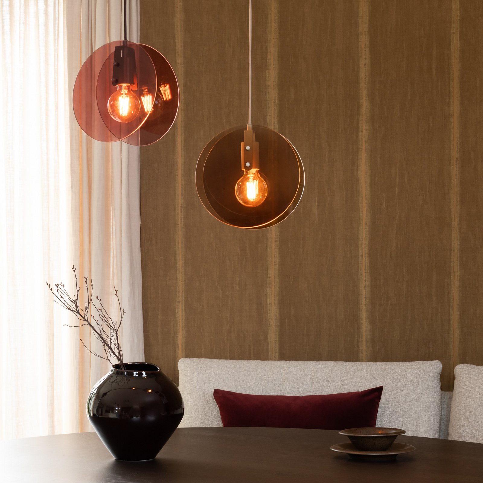 IT'S ABOUT ROMI Toledo hanging light, amber colour, Ø 25 cm