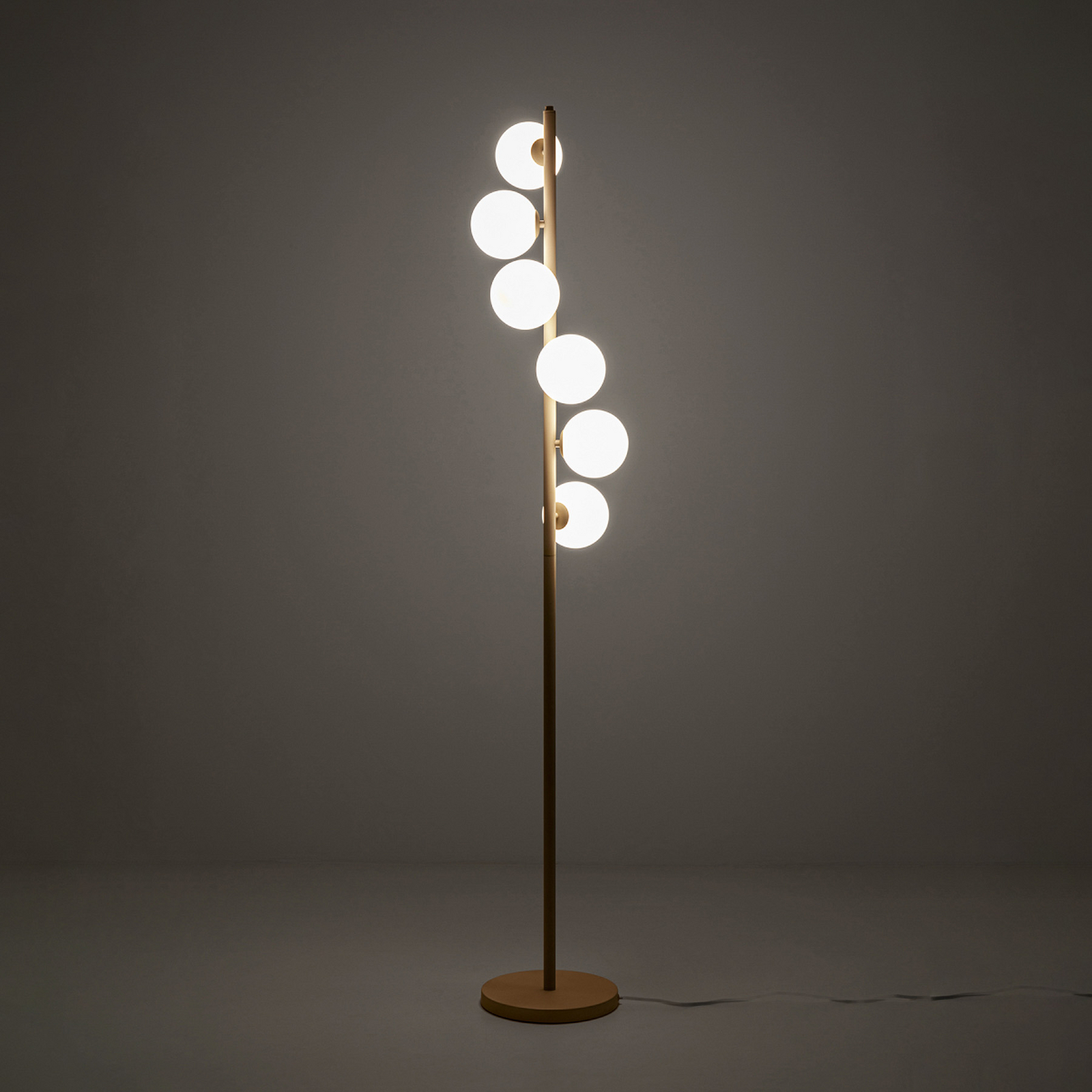 Lampe sur pied KARE Scala Balls, grège, verre, 160 cm, G9