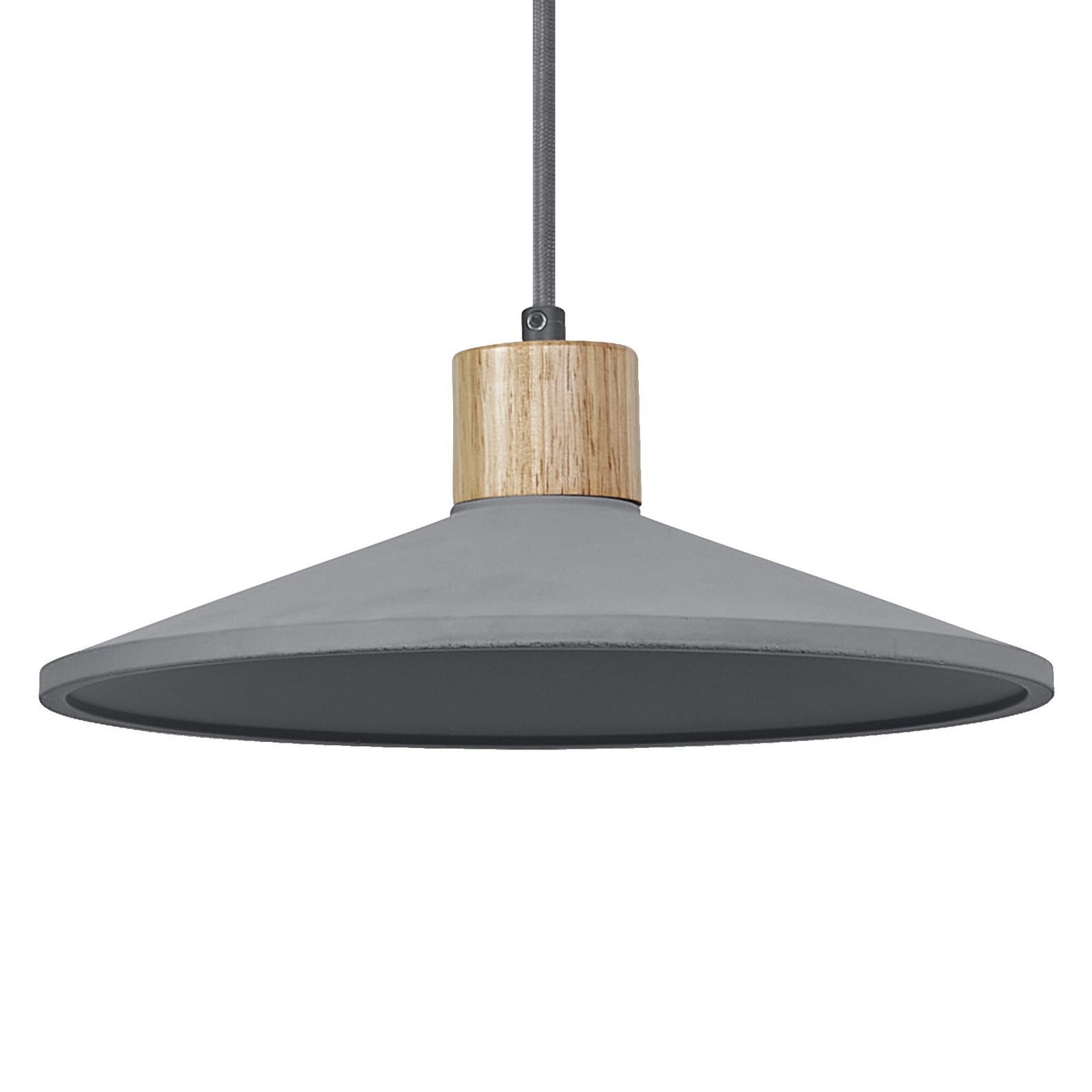 OSRAM Hängeleuchte CONCRETE WOOD, grau, Ø 32 cm, Beton, E27