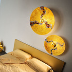 Kolarz Aplique de pared Luna Kiss Gold