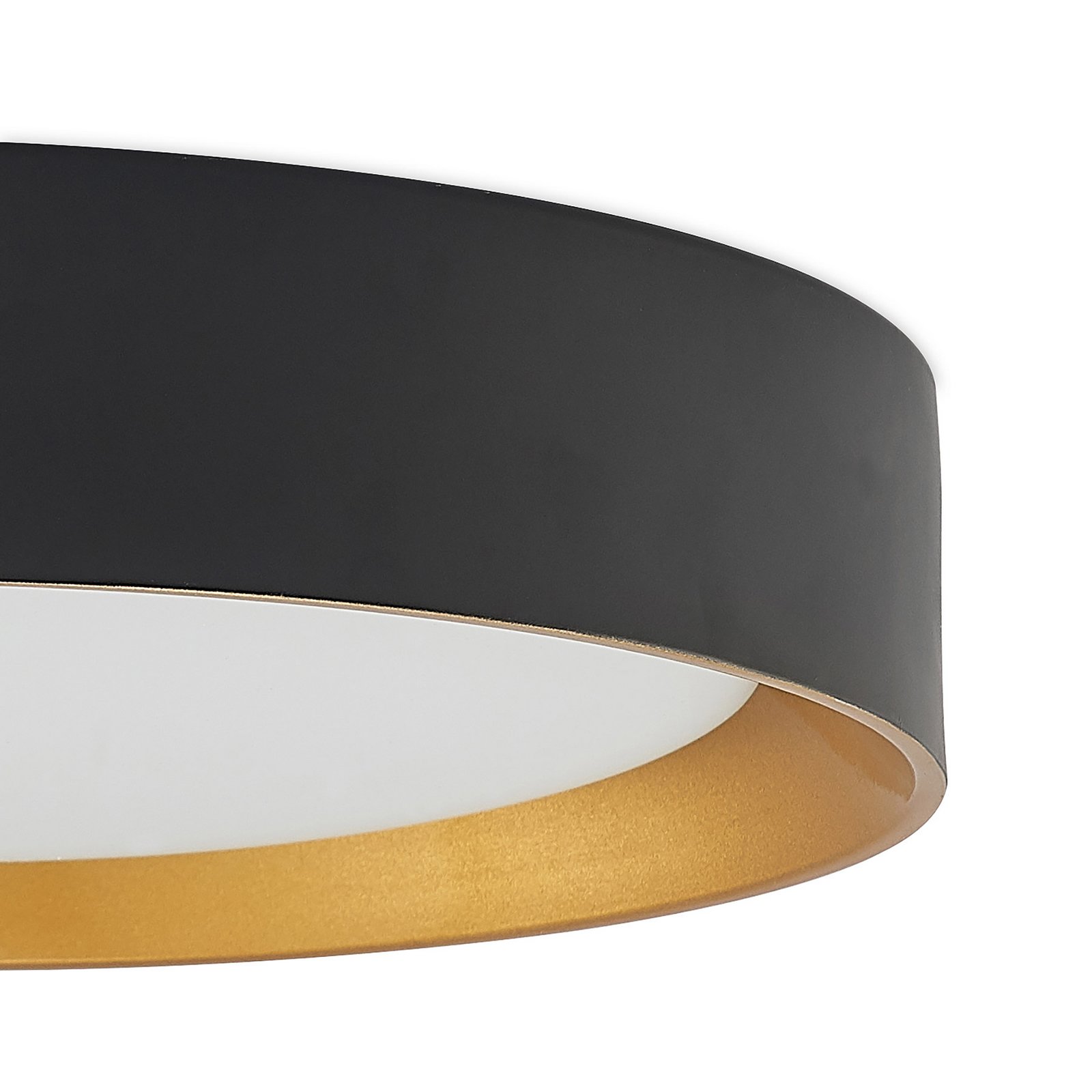 Kambia LED Ceiling Lamp Ø55 Black/Gold - Lindby