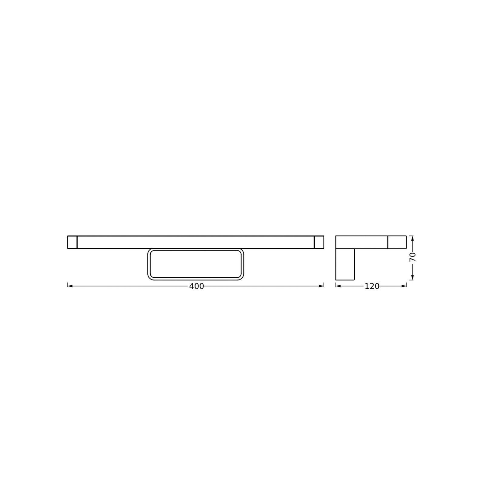 Aplică de perete OSRAM LED ORBIS DISC BAR negru 40 cm IP44 CCT - Aluminiu
