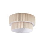Tazia ceiling light, Ø 50 cm, natural/white, linen – Lindby