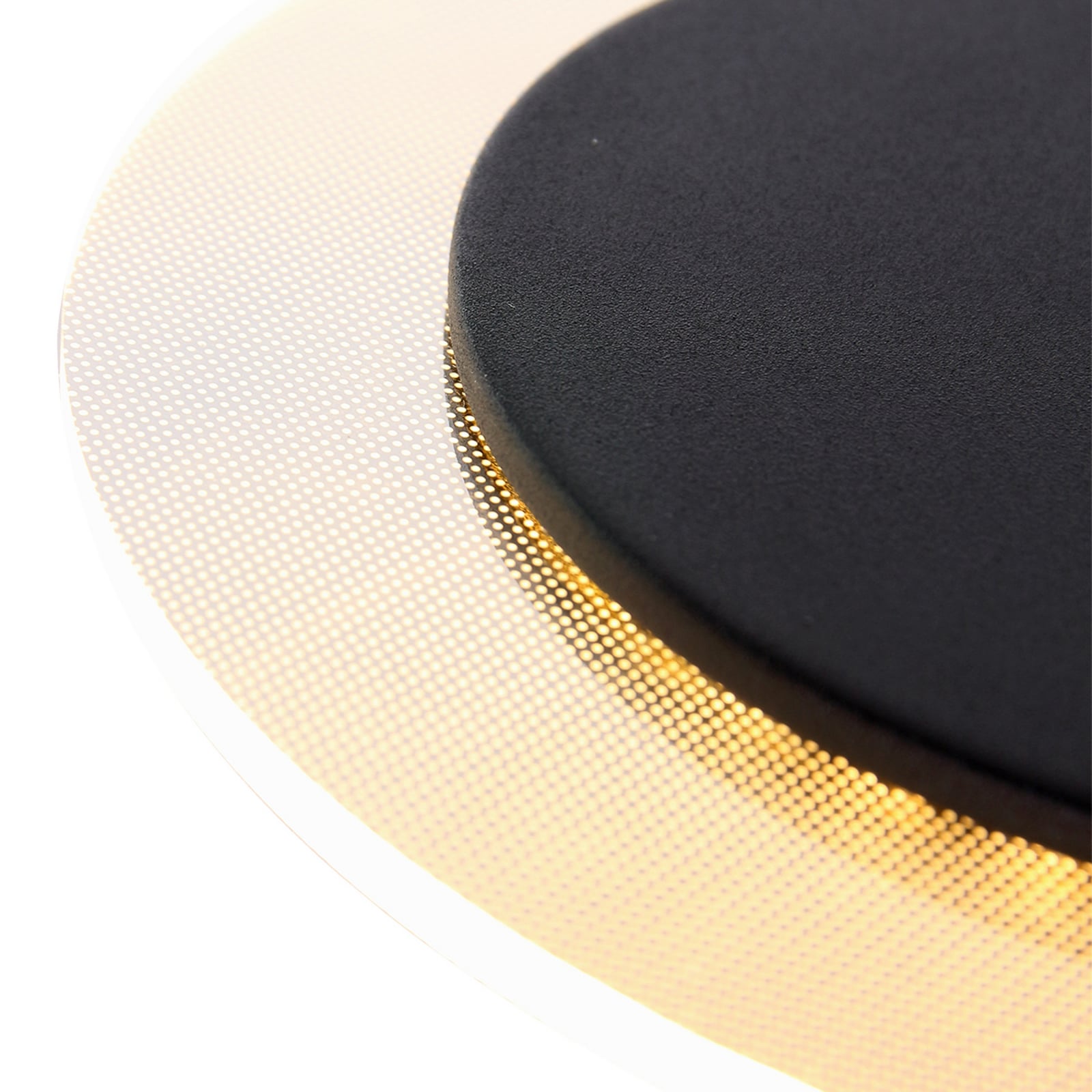 Aplique de pared LED Lido, negro, metal, 2700 K