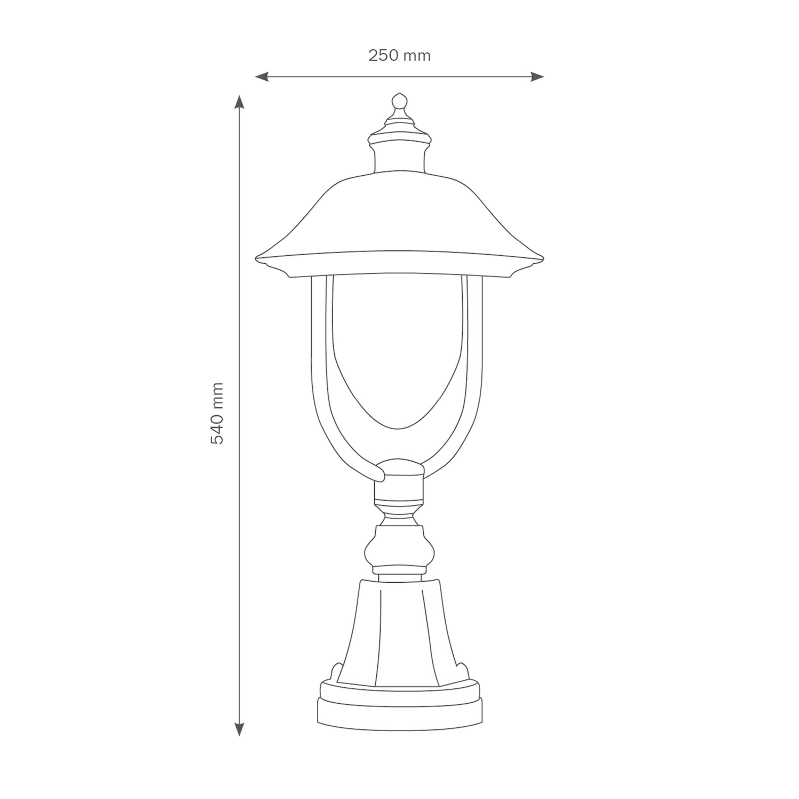 1157 pillar light, black/copper