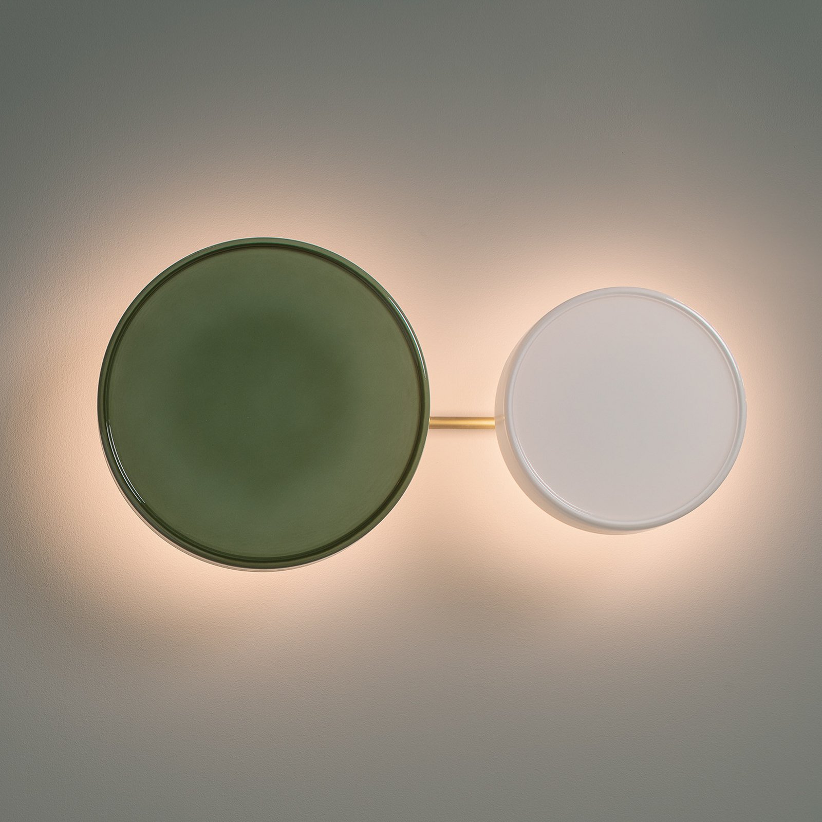 Applique murale LED MARSET Caramel, verte, Ø 28 cm, TRIAC, verre