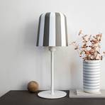 Dyberg Larsen stolová lampa Gry, sivá/biela, výška 49,5 cml