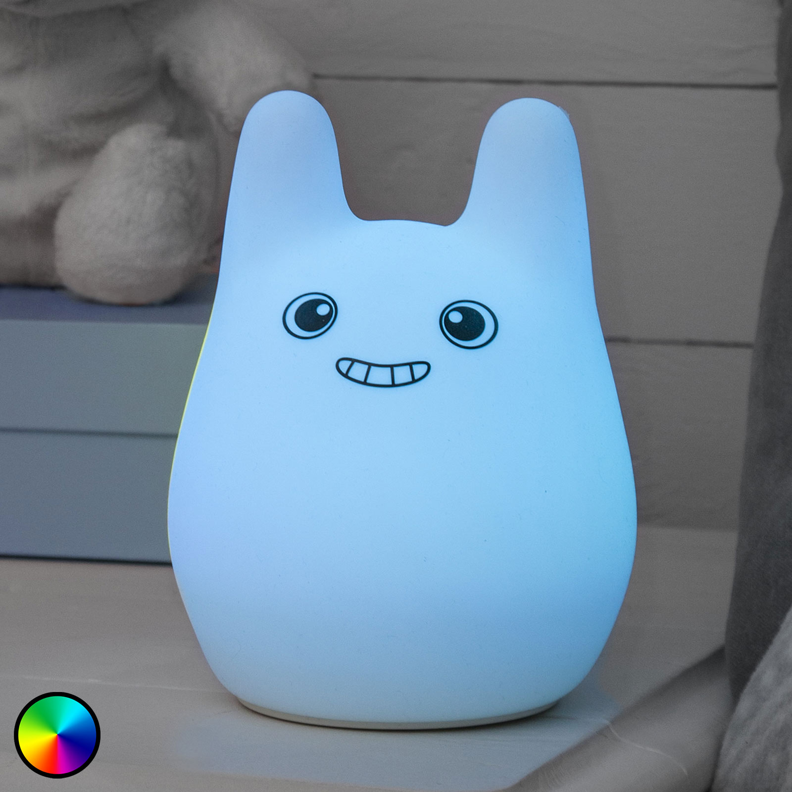 Best Season 357-60 LED night light, RGBW, USB charge, for Children's Room, plastic, 0.4 W, W: 12 cm, H: 15 cm