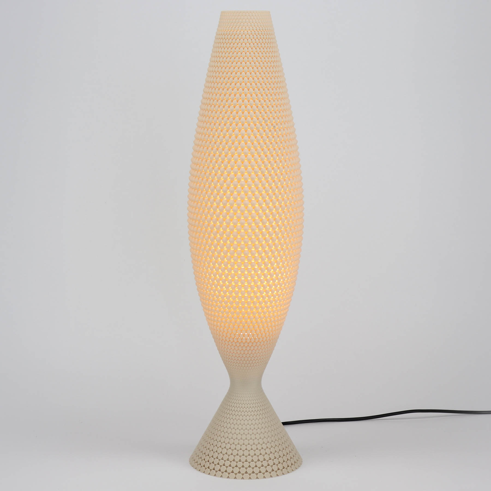 Diamant table lamp made of organic material, Lines, 65 cm