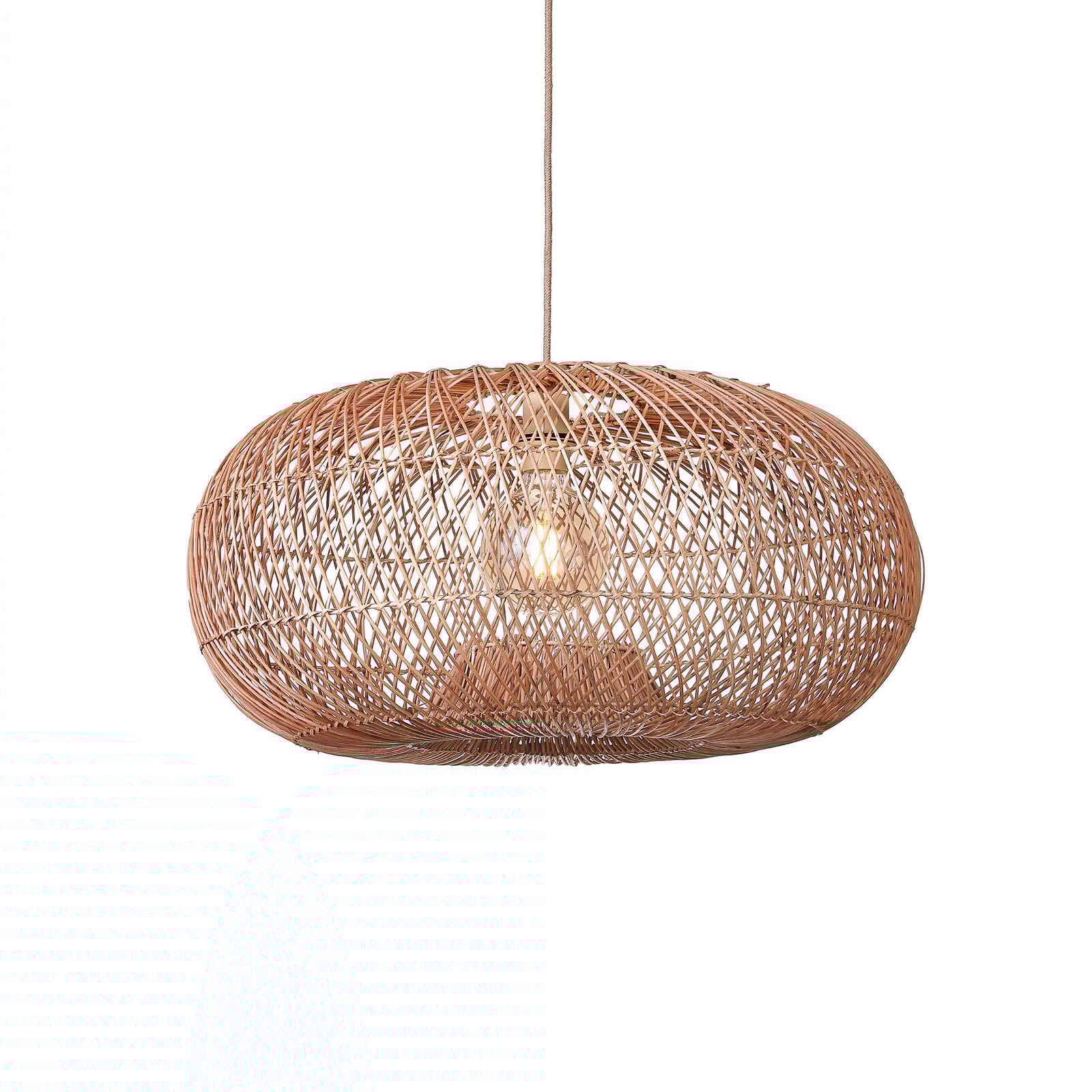 GOOD & MOJO Suspension Arizona, naturel, Ø 70 cm, rotin, E27