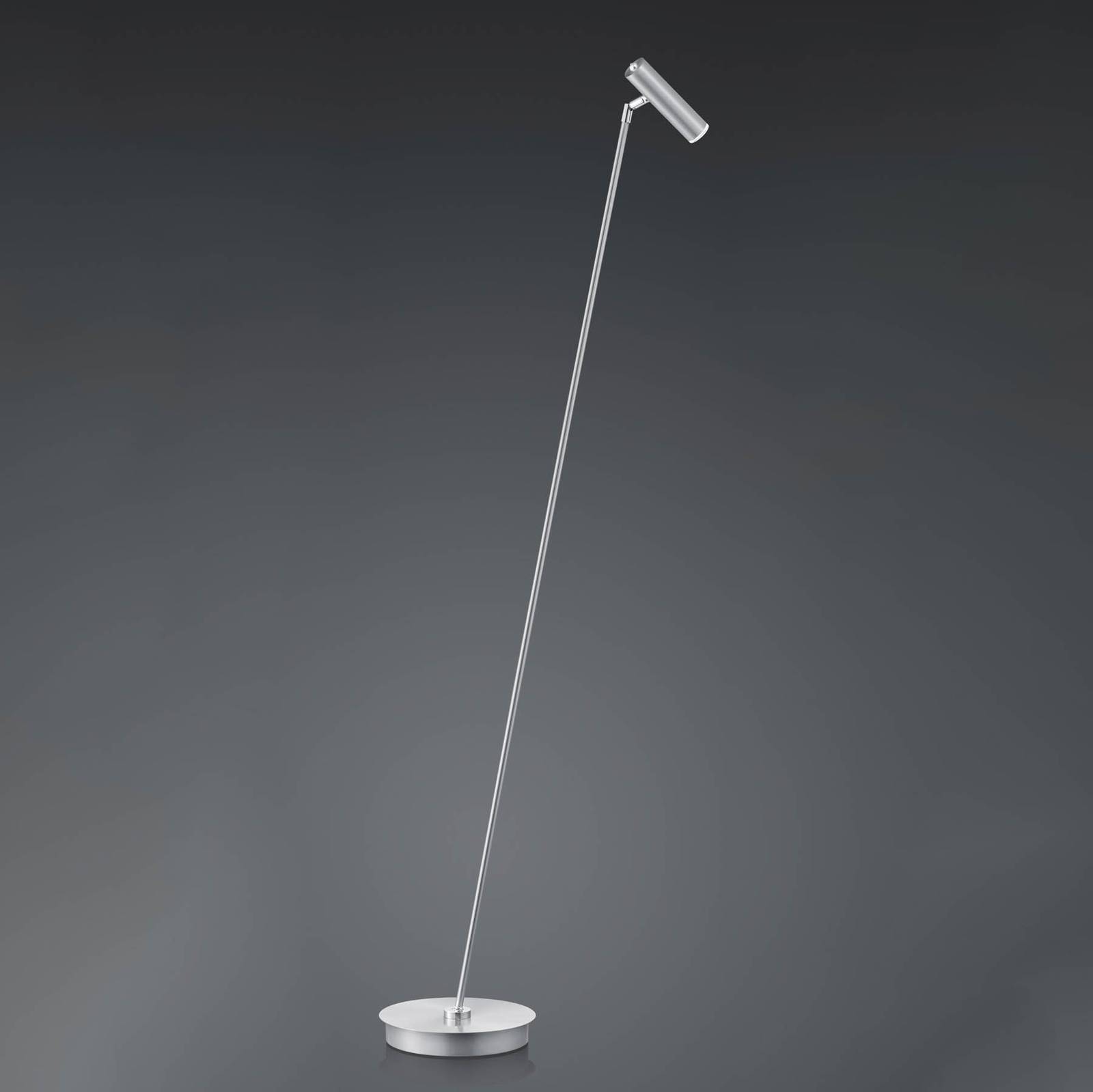 HELL Lampadaire LED Tom, dimmable, nickel