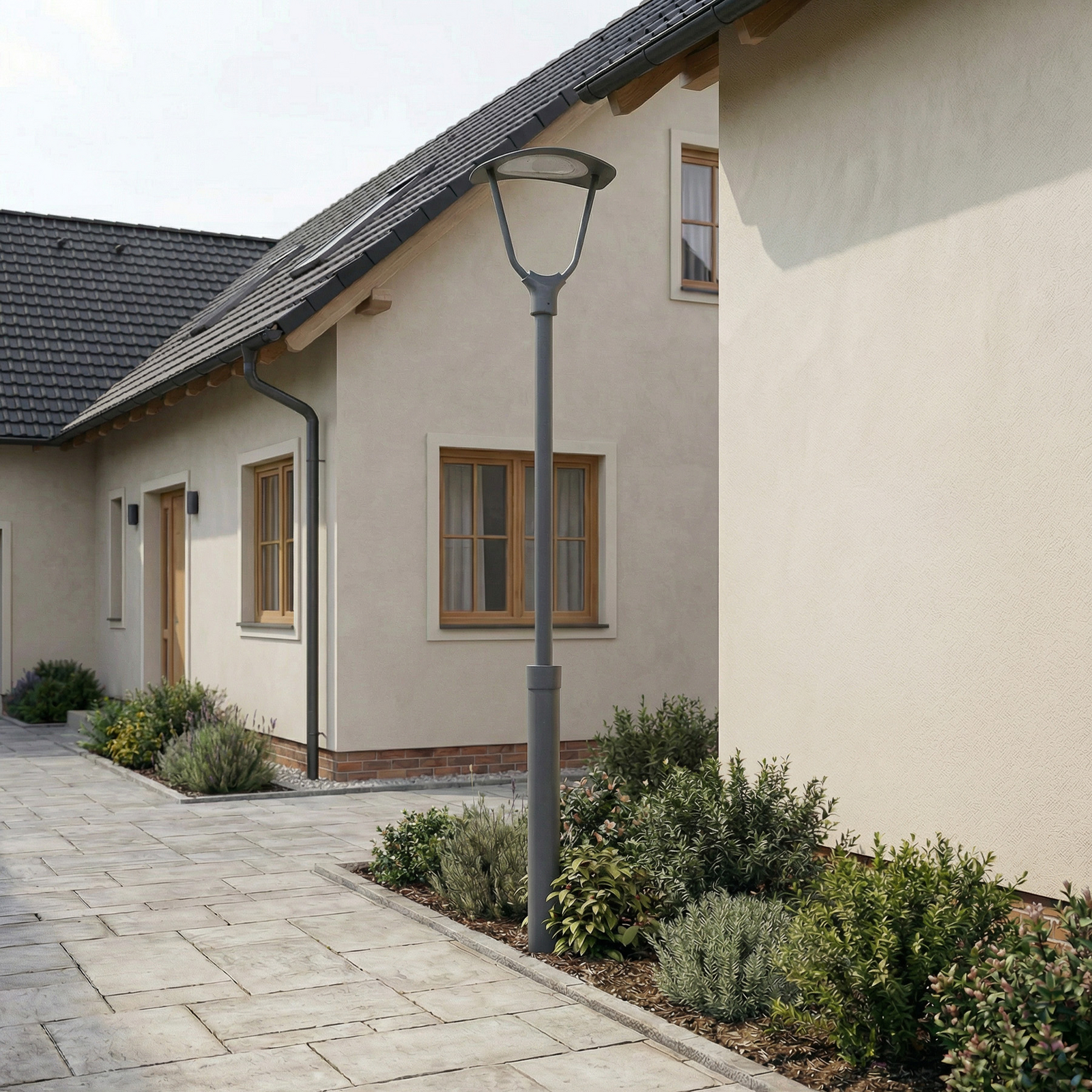 Lucande LED-Außenleuchte Tarasu, grau, 250 cm, Alu, IP65 Lucande LED-Außenleuchte Tarasu, grau, 250 cm, Alu, IP65