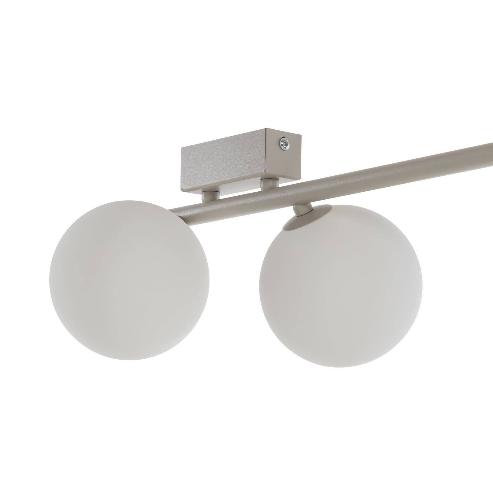Deckenleuchte Imelo, creme, 6-flammig, Glas, Länge 200 cm