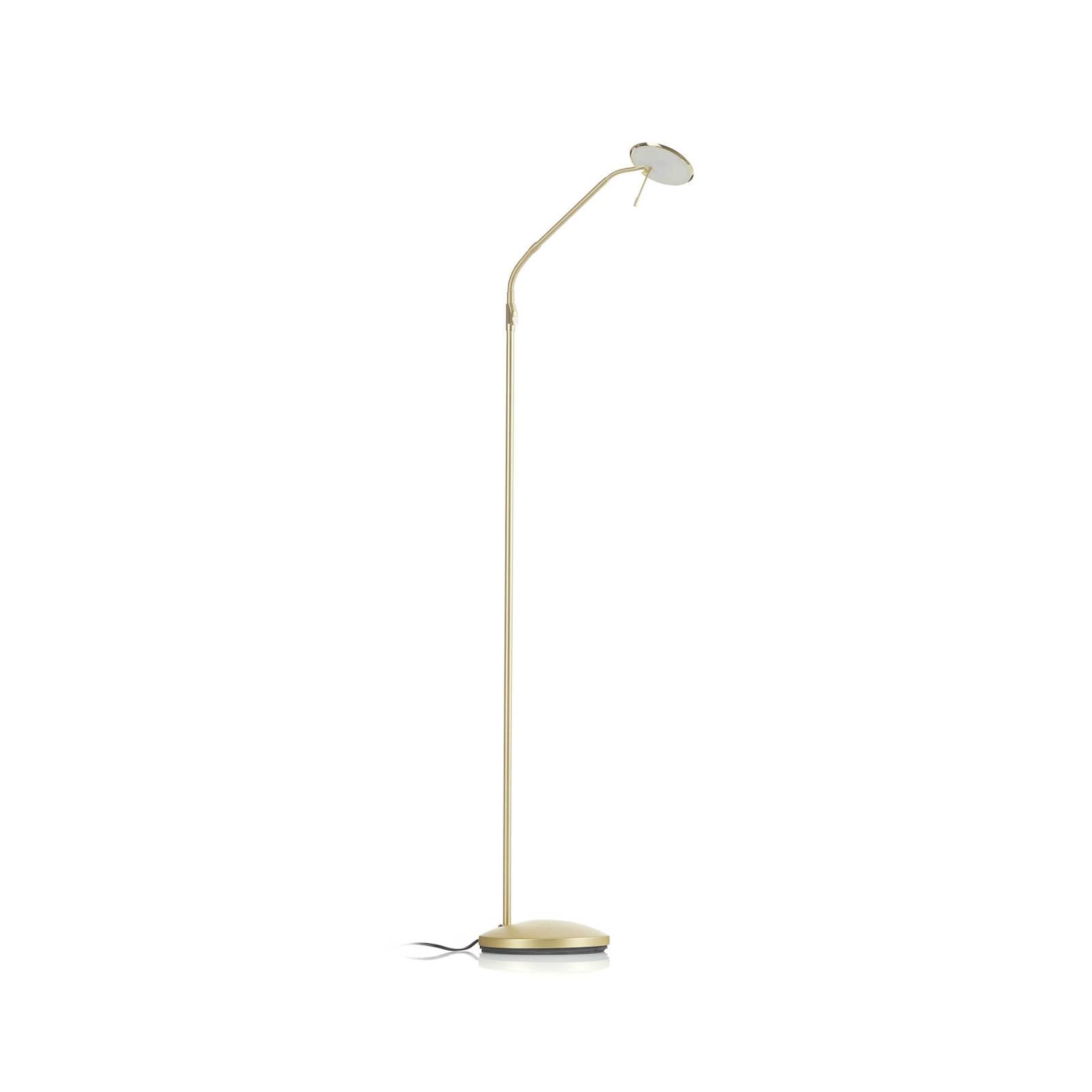 Messingfarbene LED-Stehleuchte Zenit mit Dimmer