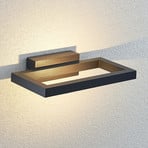 Loki LED outdoor wall light, dark grey, 26 cm