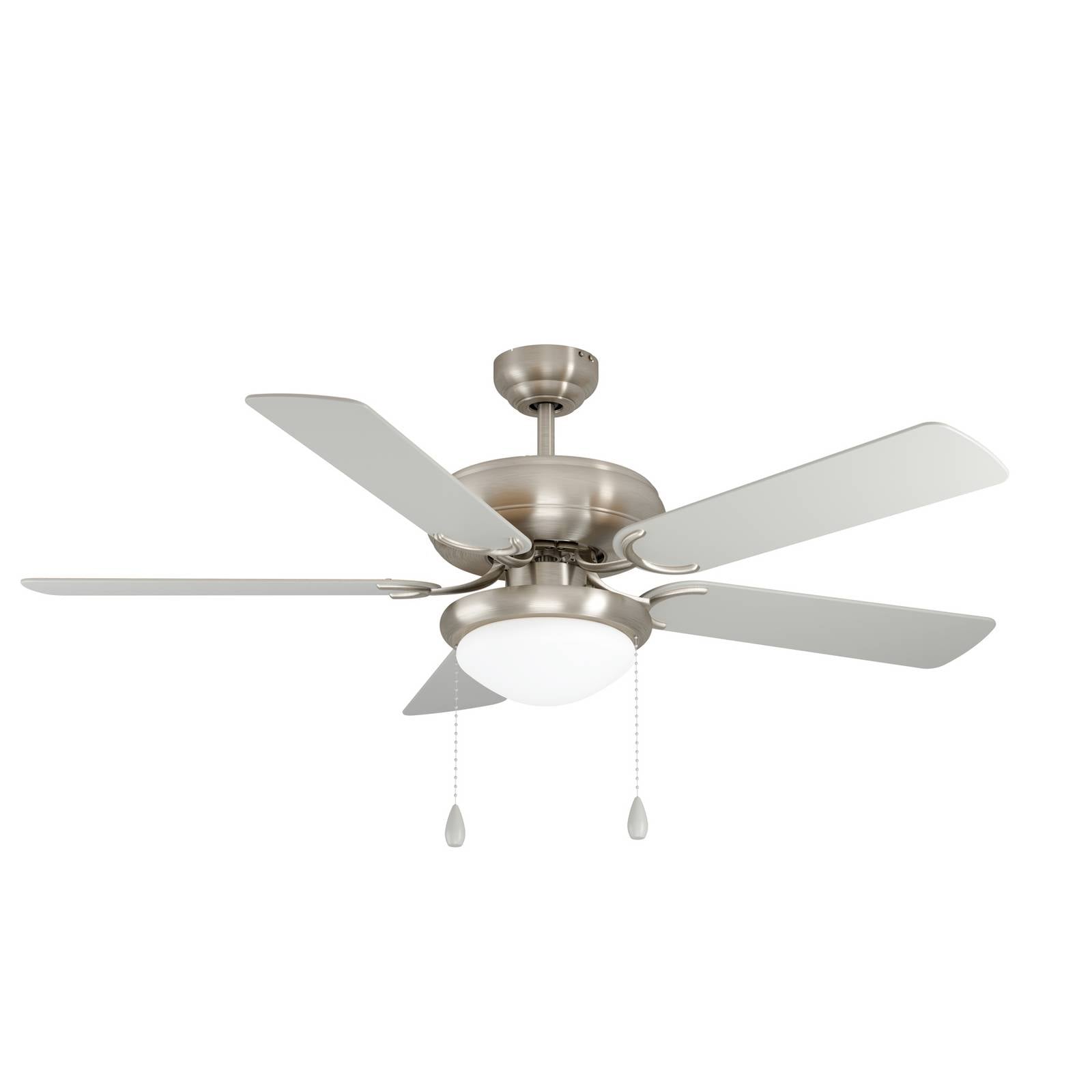 Deckenventilator Ballina, E27, nickel matt, Zugschalter