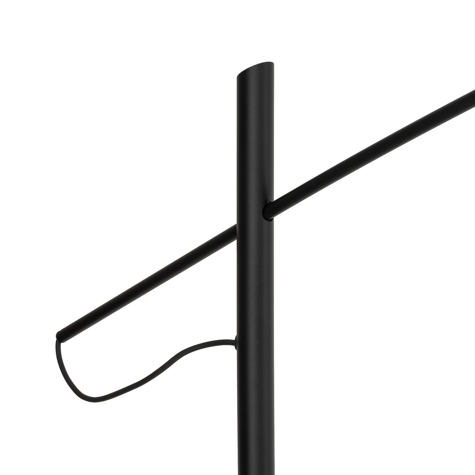 Bogenleuchte Poise, schwarz, Stahl, Textil, Ausladung 260 cm Bogenleuchte Poise, schwarz, Stahl, Textil, Ausladung 260 cm