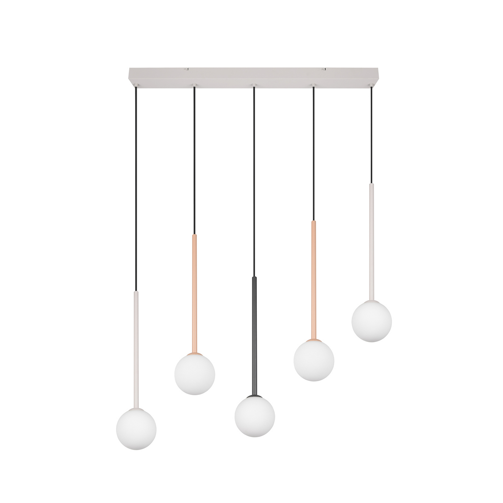 Piekaramā lampa „Firano“, krāsaina, garums 107 cm, metāla, ar 5 spuldzēm. Piekaramā lampa „Firano“, krāsaina, garums 107 cm, metāla, ar 5 spuldzēm.