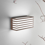 LED-Außenwandlampe Dukrot, bronzefarben, Breite 22 cm Metall