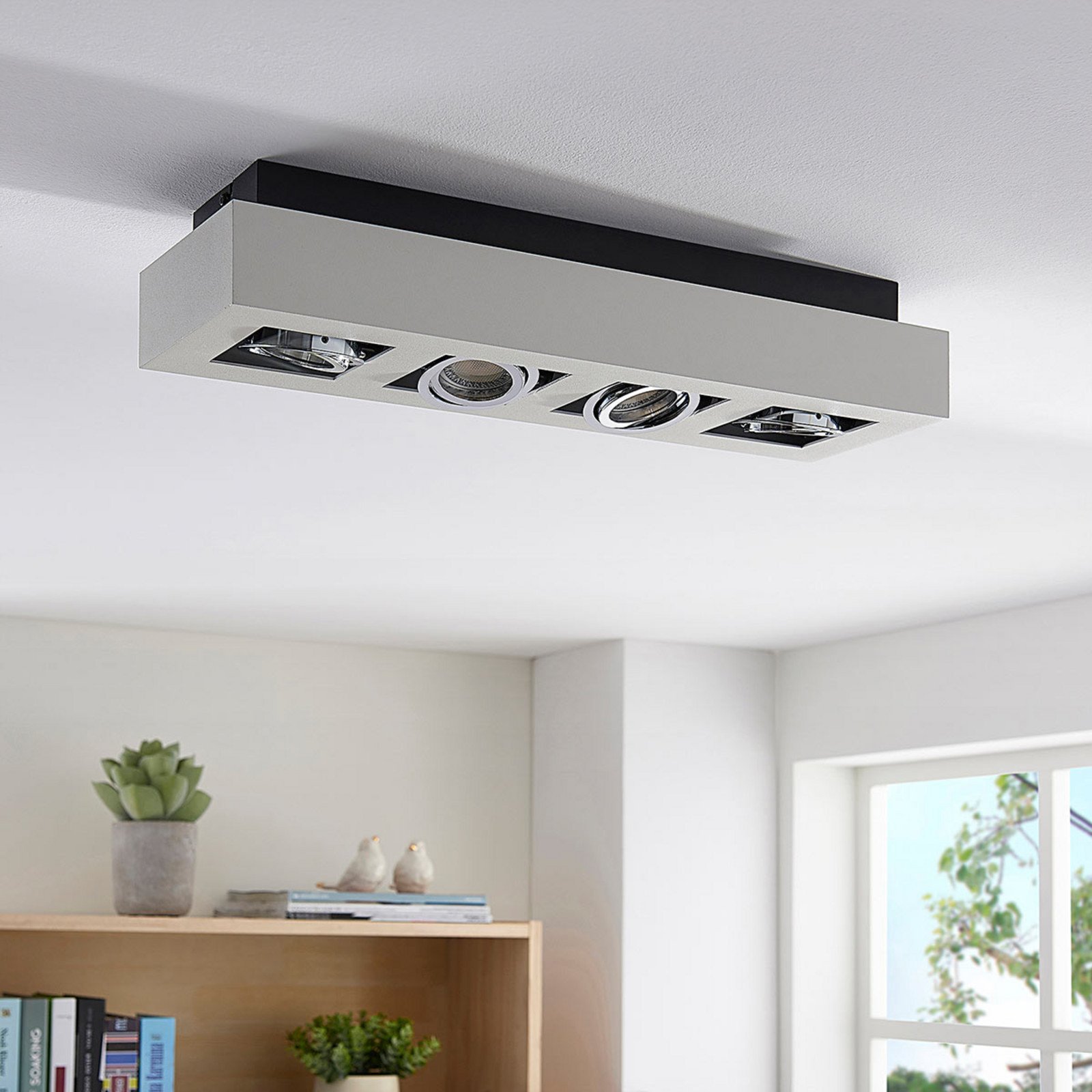 Spot Arcchio Vince 47 cm 4 becuri alb/cromo GU10 - Hol - modern - Aluminiu
