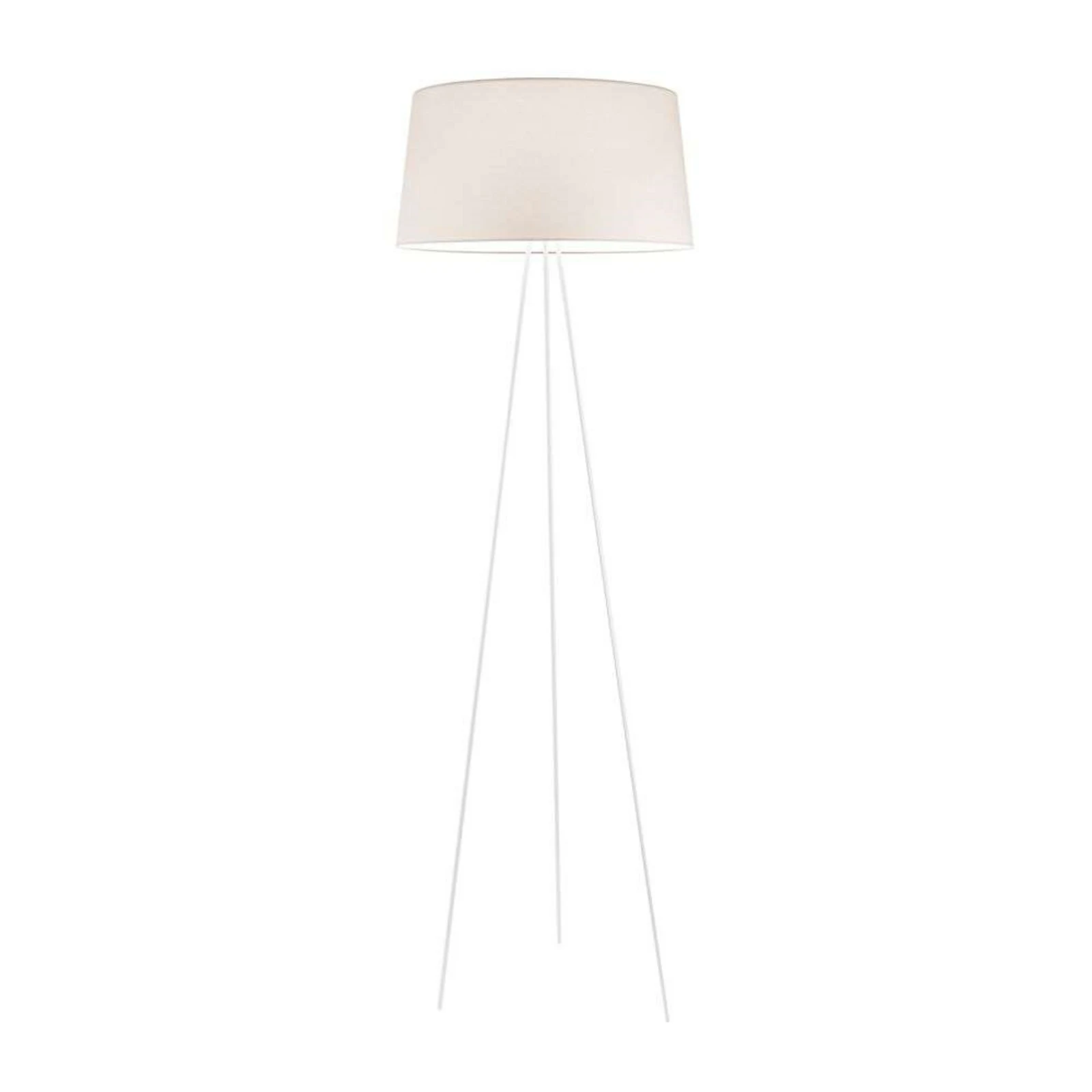 kdln Stojacia lampa Tripod, krémová, výška 175 cm, stmievač