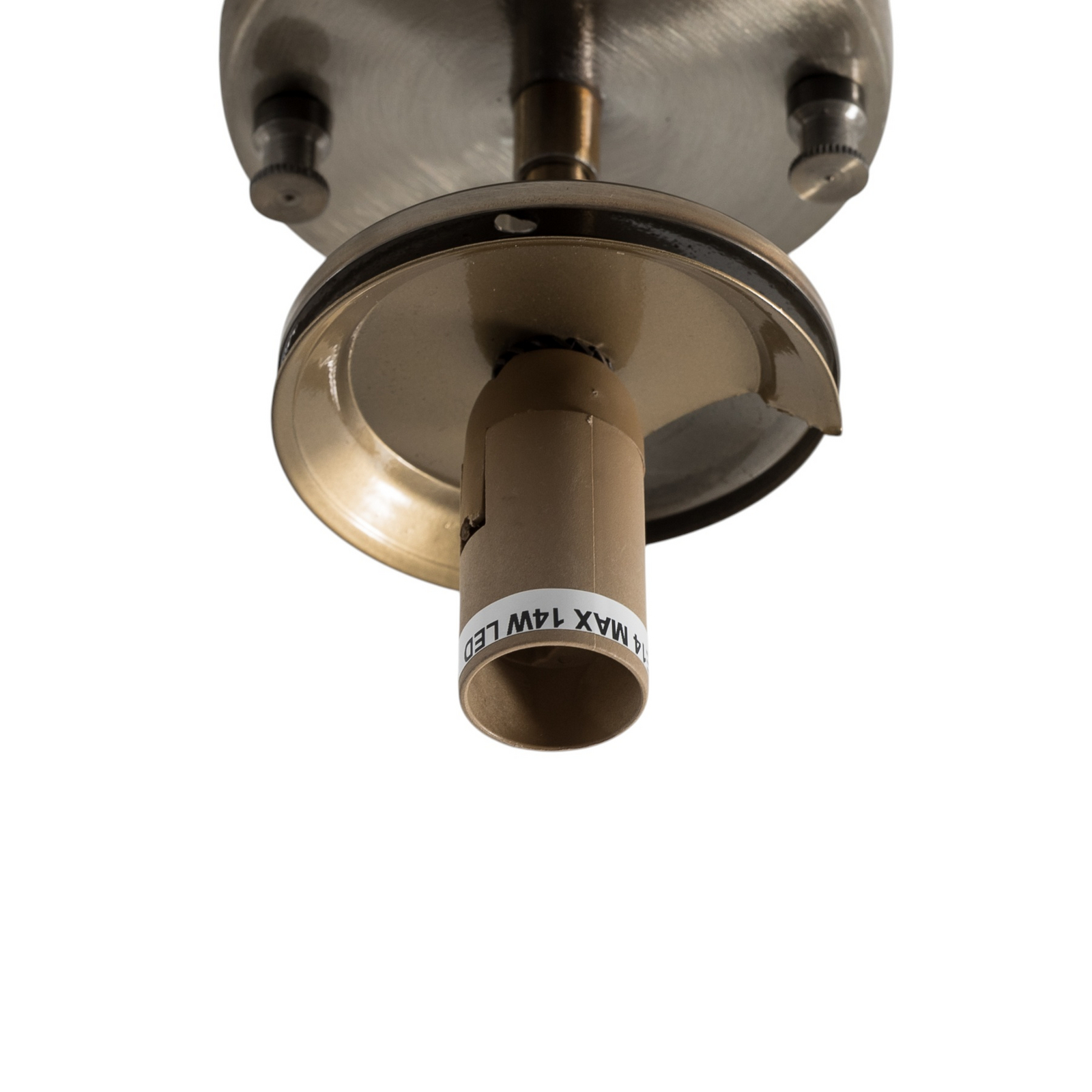 Atmaca 10220 ceiling lamp, antique gold, opal glass, Ø 15 cm