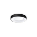 Ideal Lux lampa sufitowa LED Planet, czarna, Ø 30 cm, metalowa