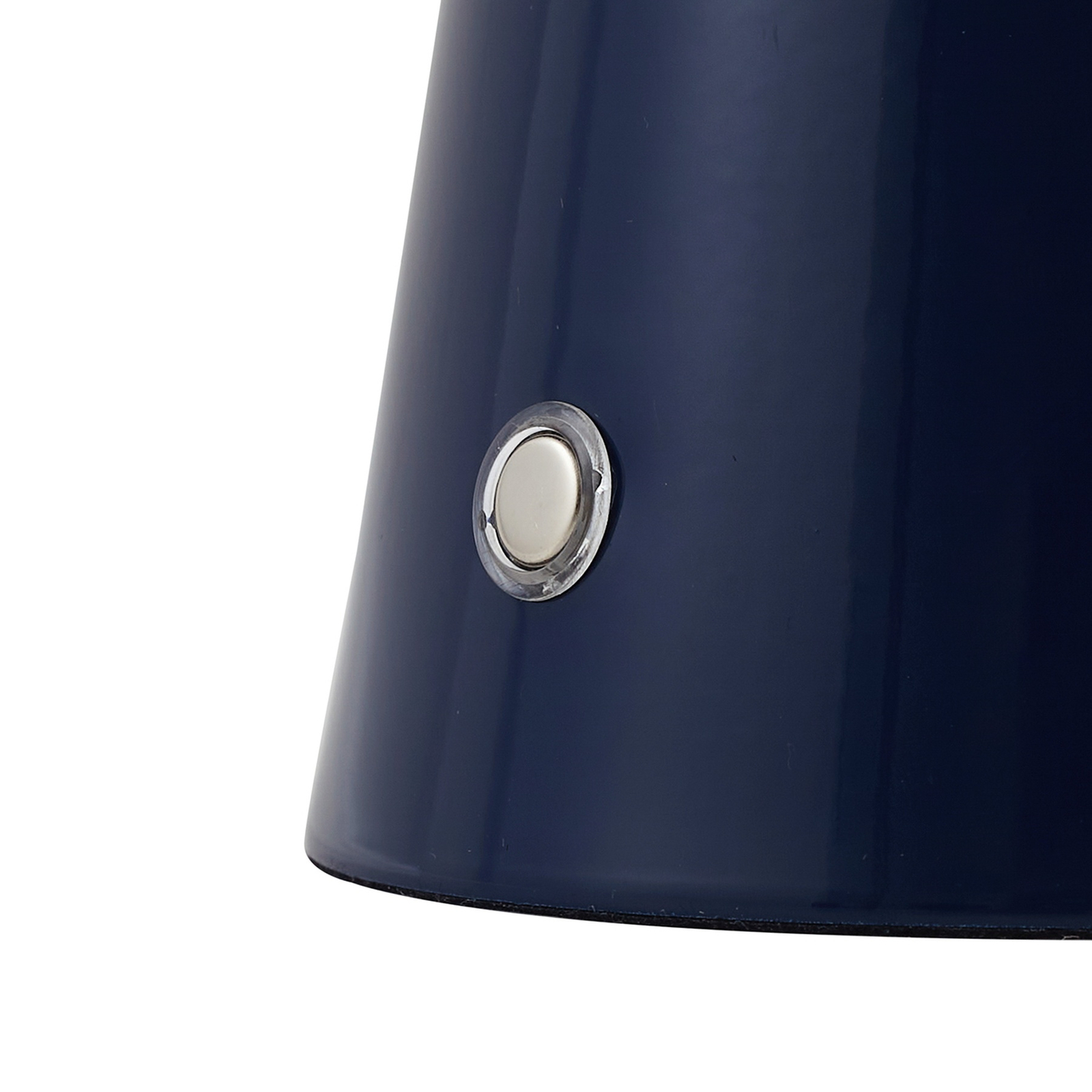 Lindby LED rechargeable table lamp Nevijo, blue, Ø20cm, USB, dimmable