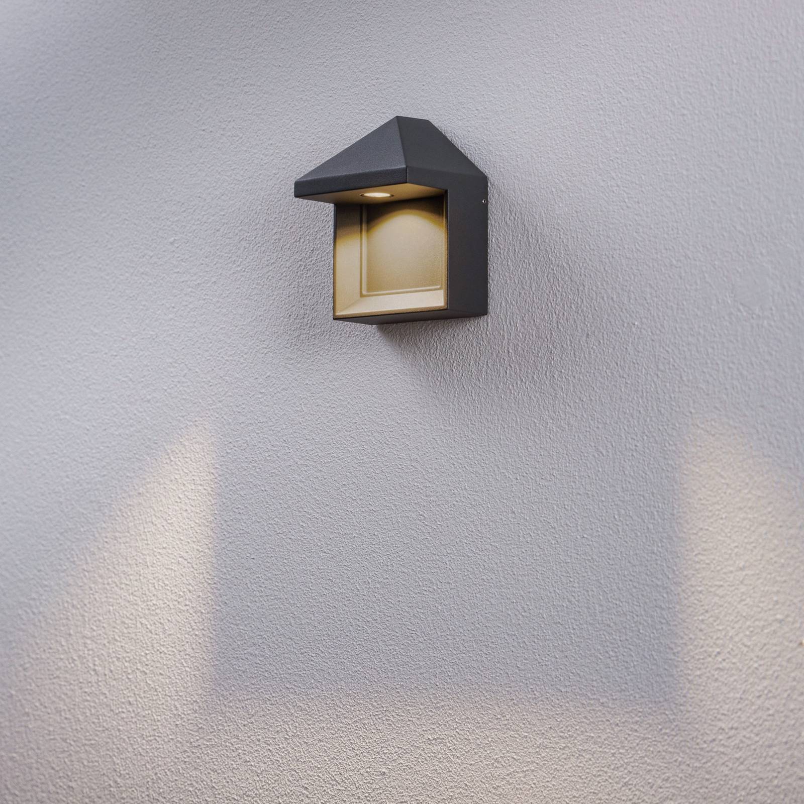Lucande Lucande Zalinda LED venkovní nástěnné světlo šedá