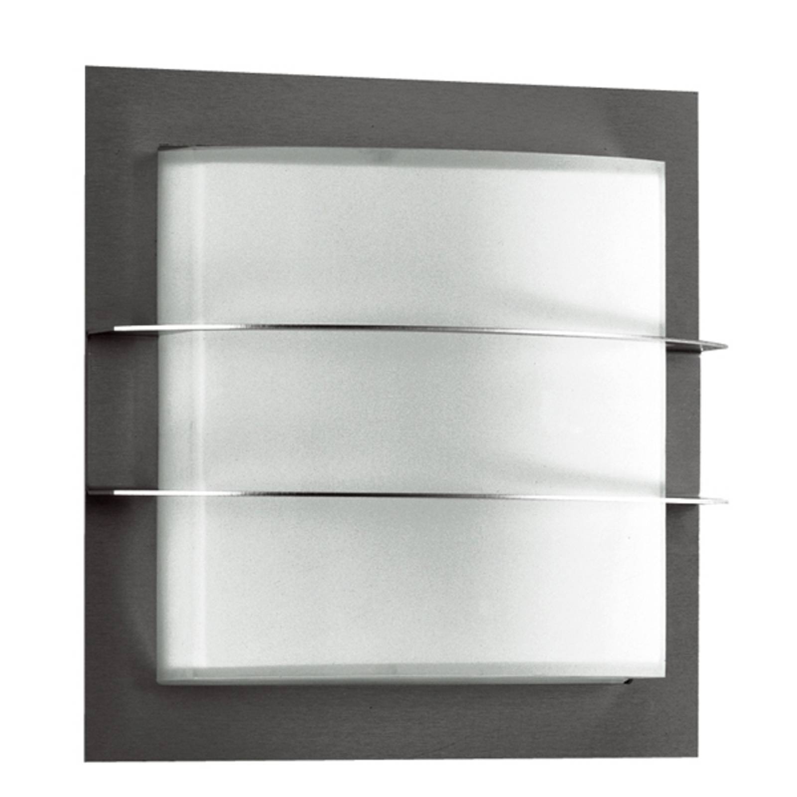 Albert Leuchten Outdoor wall light 427 with decorative struts, stainless steel, opal glass, E27, 75 W, energy efficiency: A++, L: 26 cm, W: 26 cm