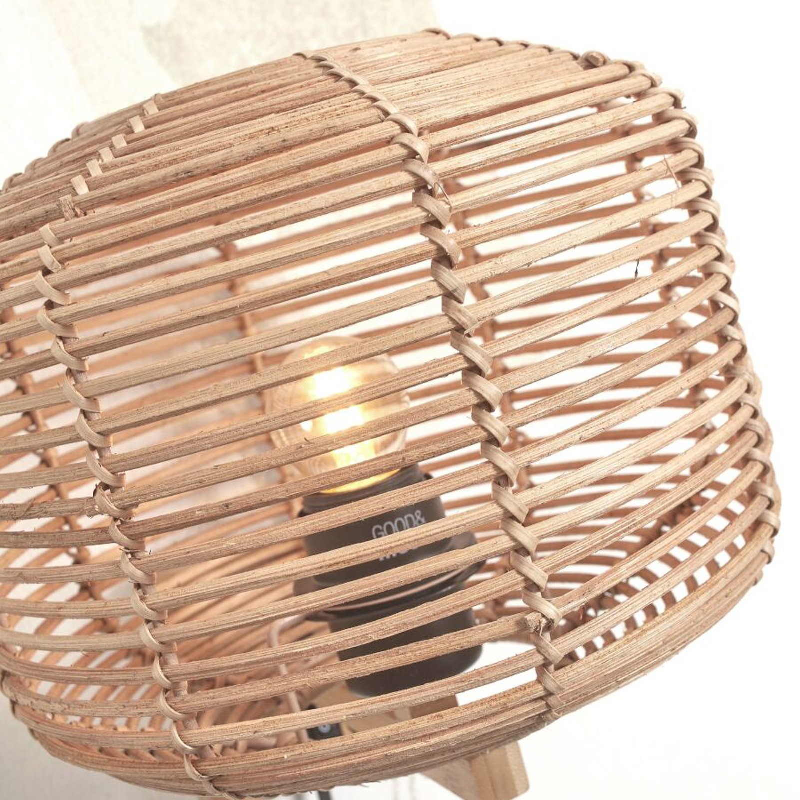 GOOD & MOJO Tanami væglampe, stik, 25x20 cm, natur
