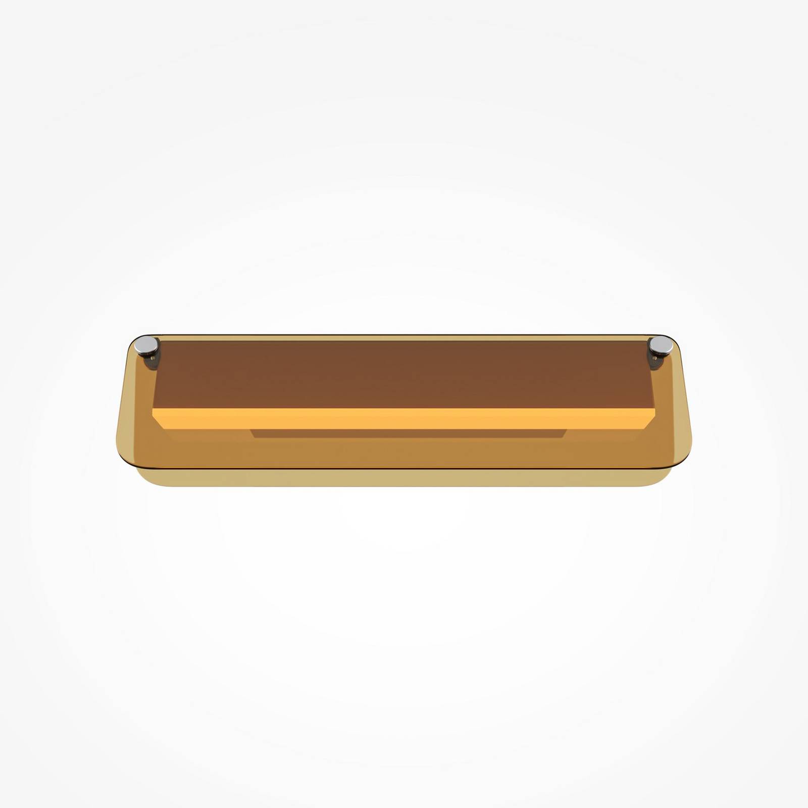 LED-Wandlampe FLAT, amber/messing, Breite 30 cm, Glas/Metall günstig online kaufen