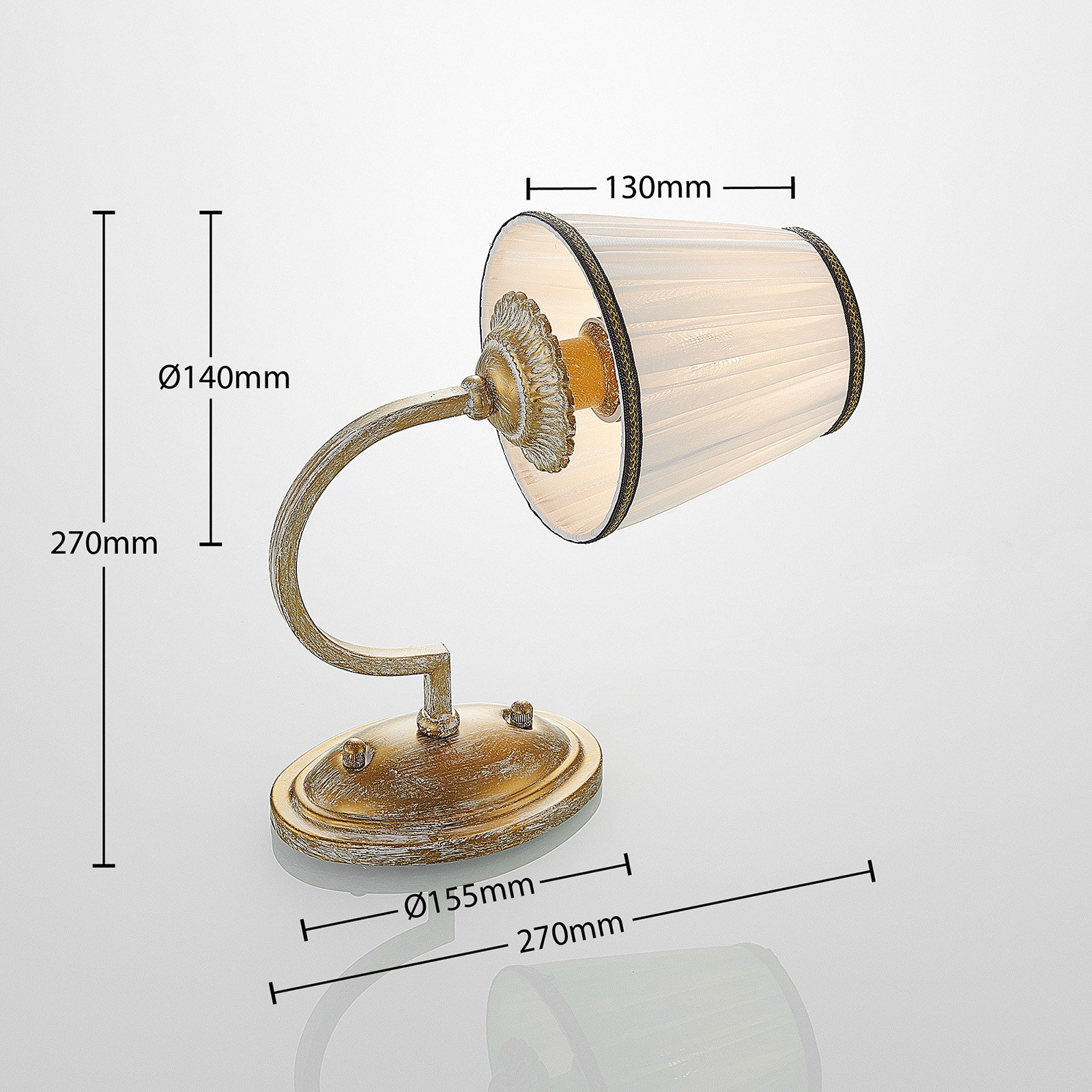 Lumiel Wandleuchte Antique Brass/Cream - Lindby