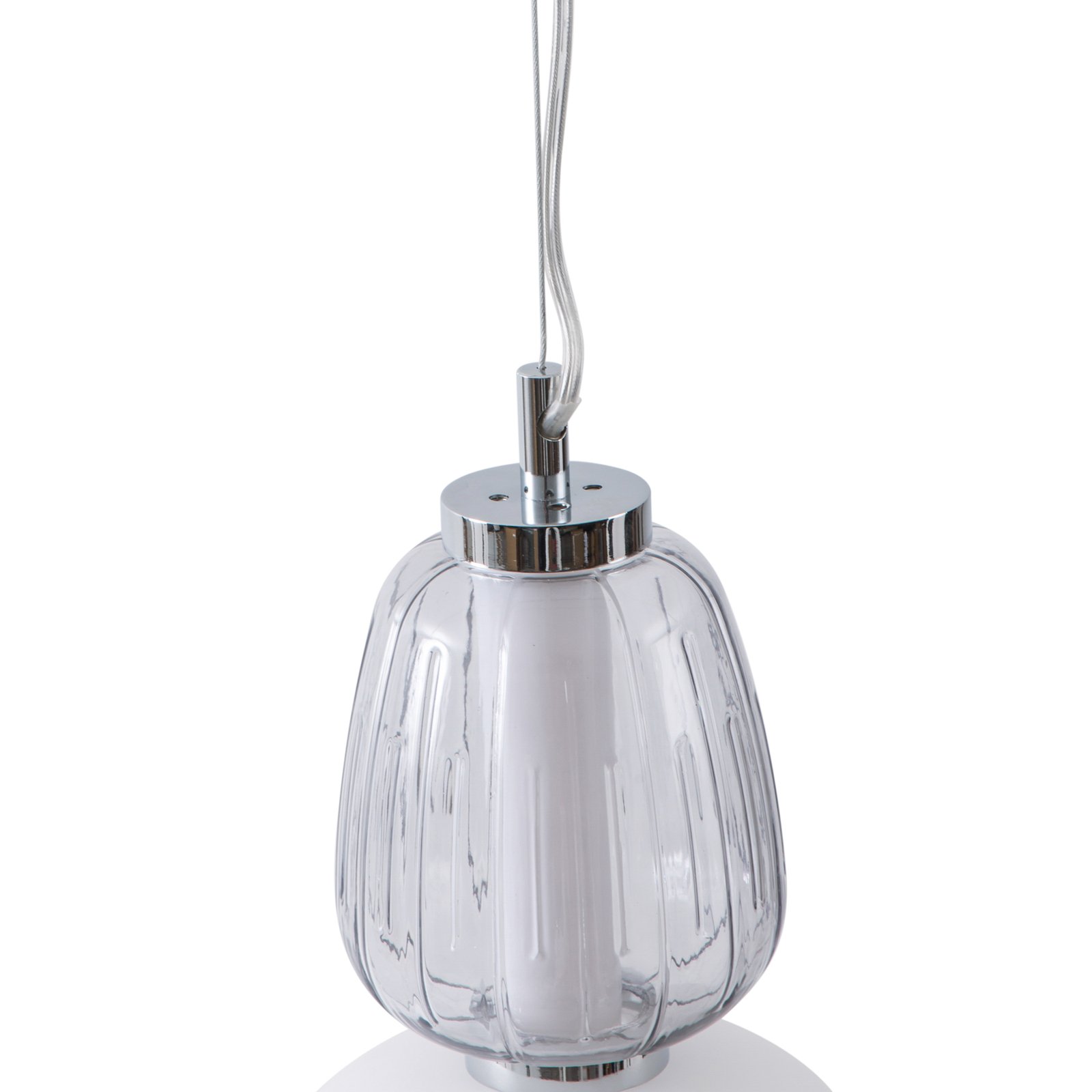 Lucande Fedra LED-hængelampe med glasskærme
