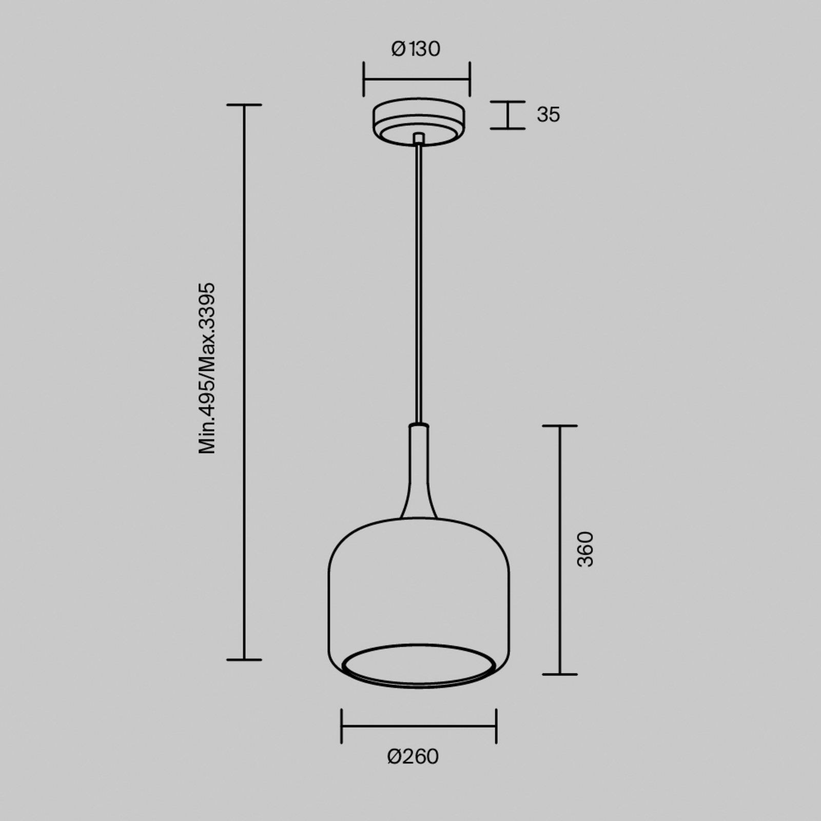 Maytoni LED-riippuvalaisin Spirito, valkoinen, lasi/metalli, Ø 26 cm