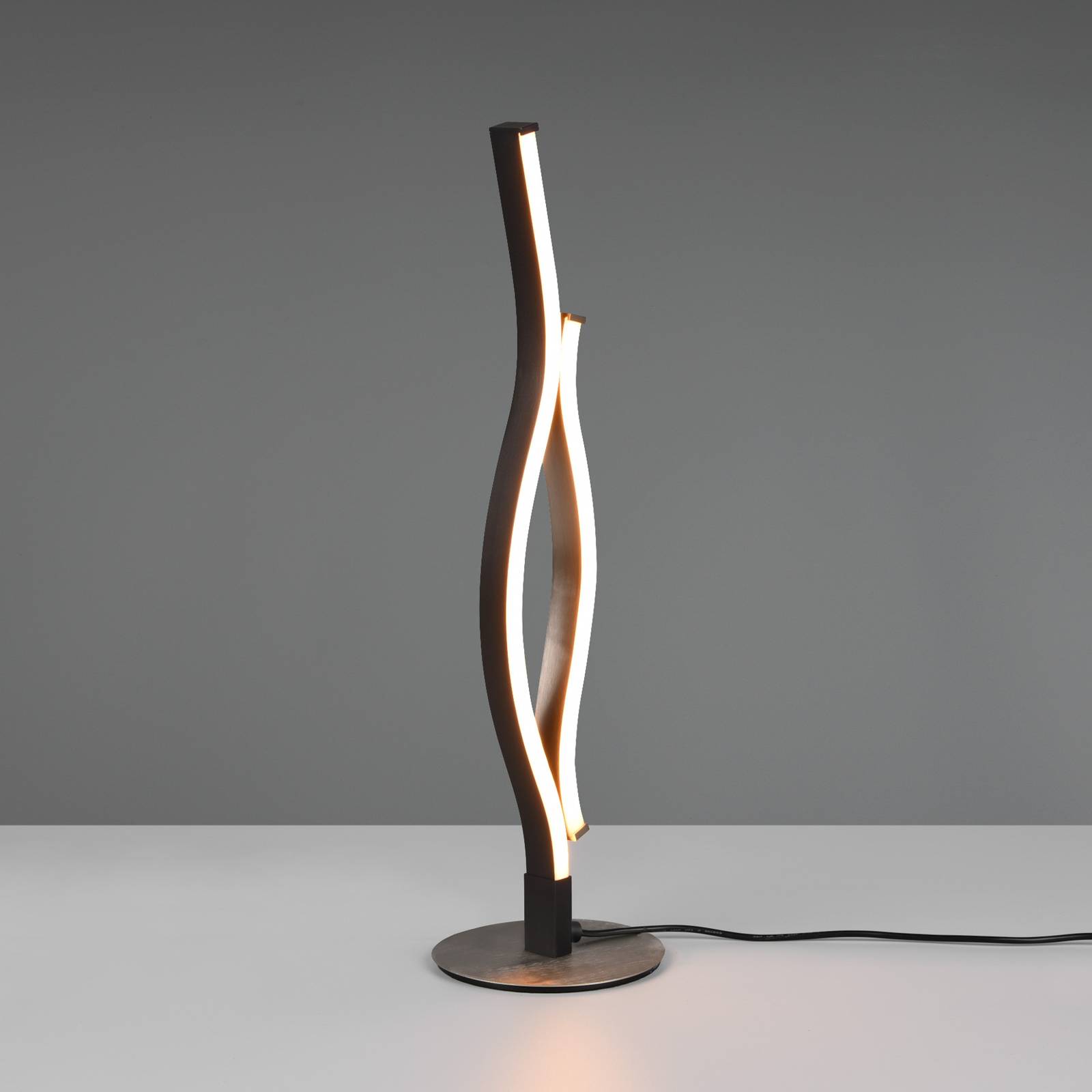 Trio Lighting Blaze LED table lamp, CCT, sensor dimmer, aluminium