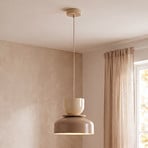 Hängeleuchte Uto, beige/creme, Ø 30 cm, Metall