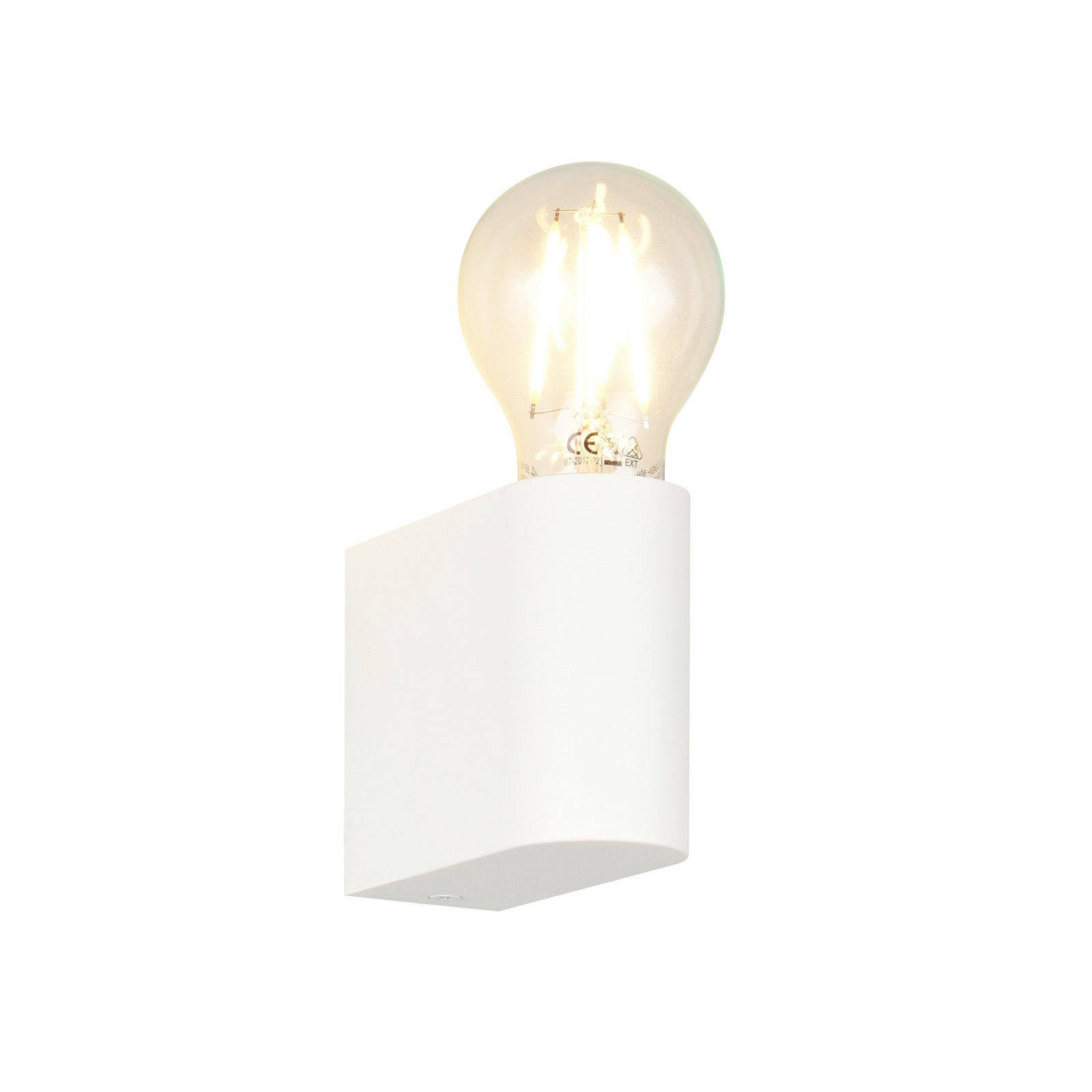 Candeeiro de parede para casa de banho Pratella, largura 4 cm, branca,