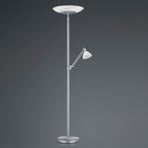 LED floor lamp Findus, 2-bulb, nickel