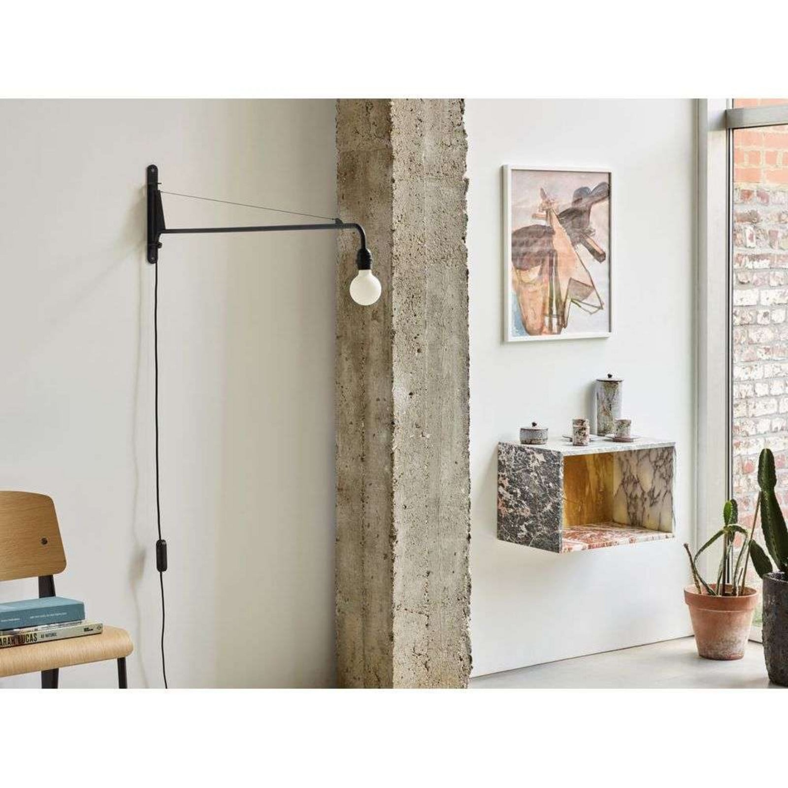 Petite Potence Wandleuchte Schwarz Vitra - Wohnzimmer - Metall