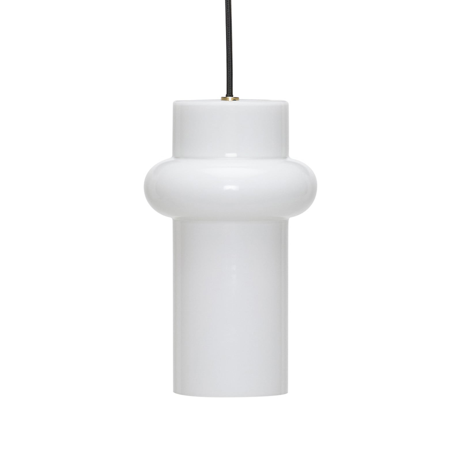 Żyrandol Pilule Up, biały z połyskiem, Ø 15 cm, szkło