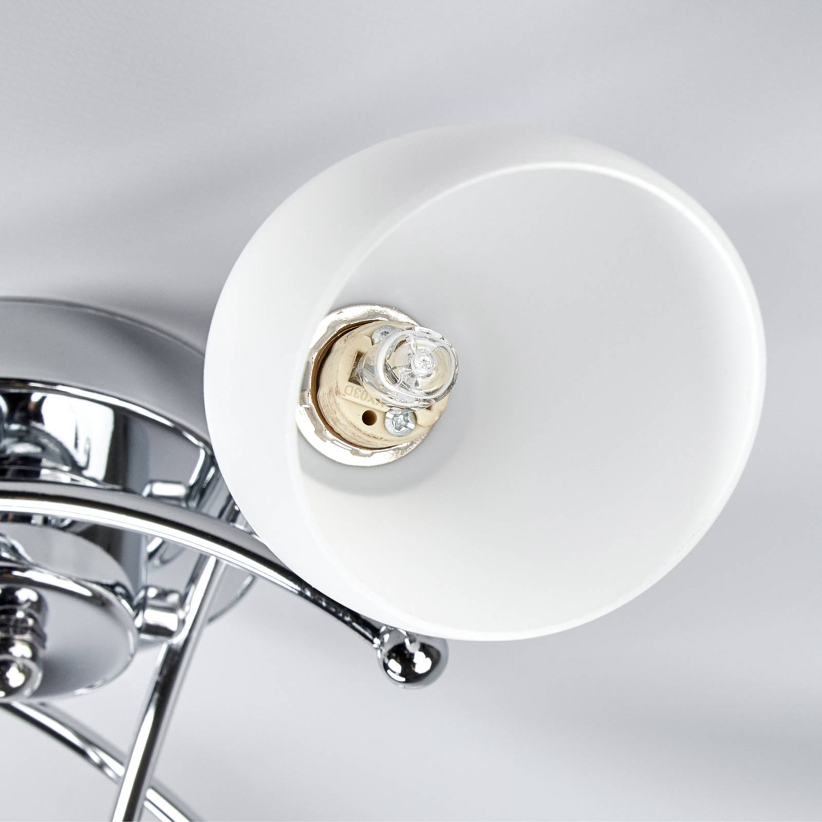 Wspaniała lampa sufitowa OPERA 3-punktowa chrom