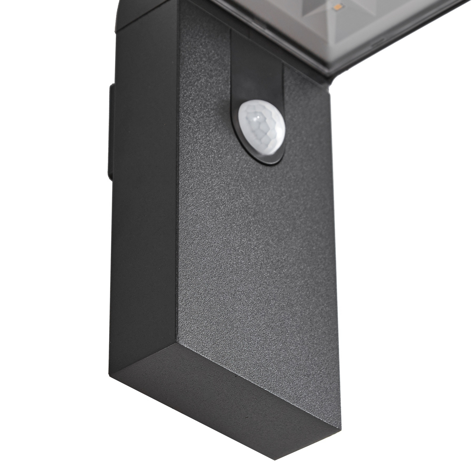 Prios LED-päikesepaneeliga seinavalgusti Aurino, must, andur, IP44