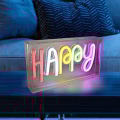 Lampada LED da tavolo Neon Happy, USB