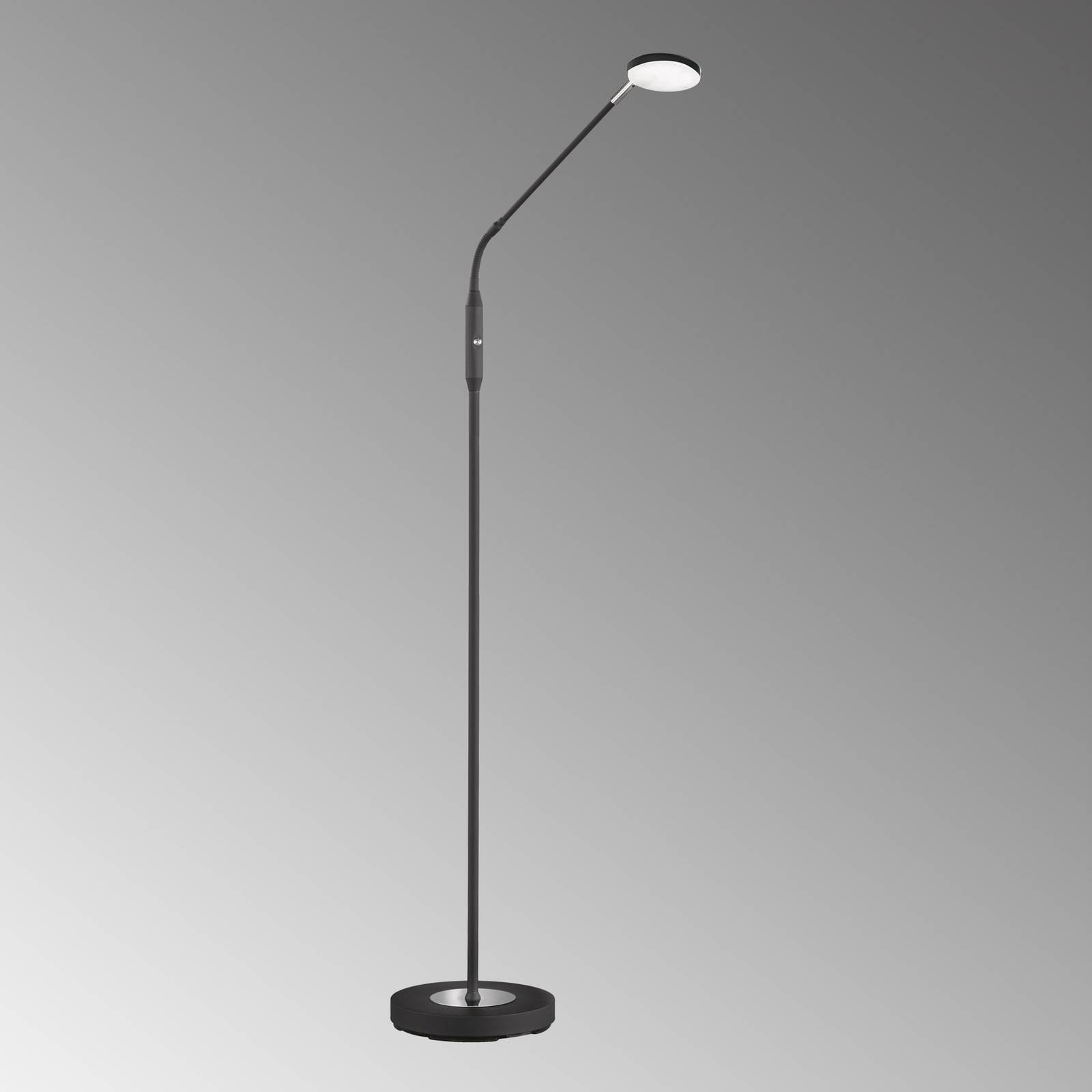 LED-gulvlampe Lunia 1 lyskilde sandsvart