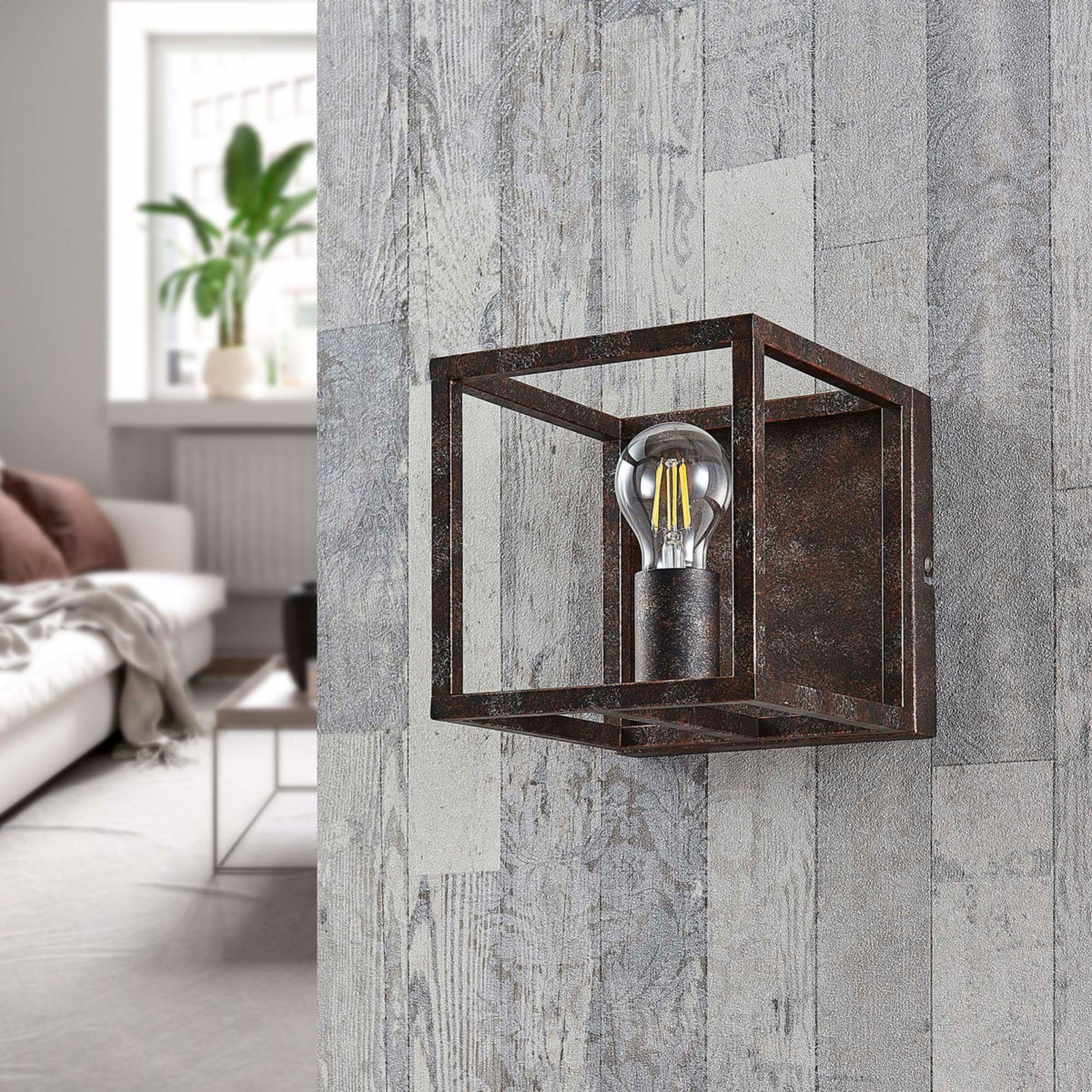 Emin Aplique de Pared Rust - Lindby