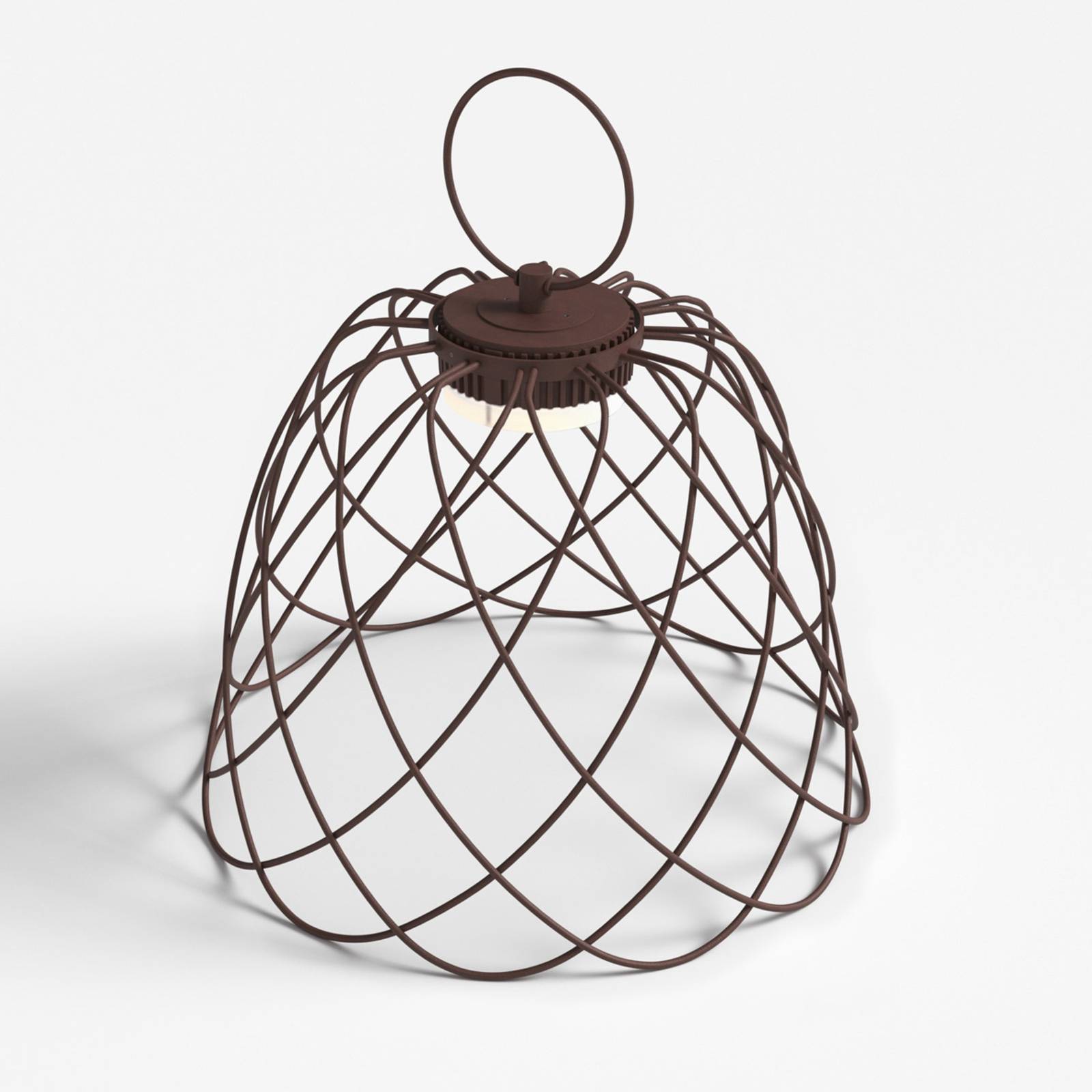 LED-Tischleuchte Nefer, IP44, mit Akku, corten
